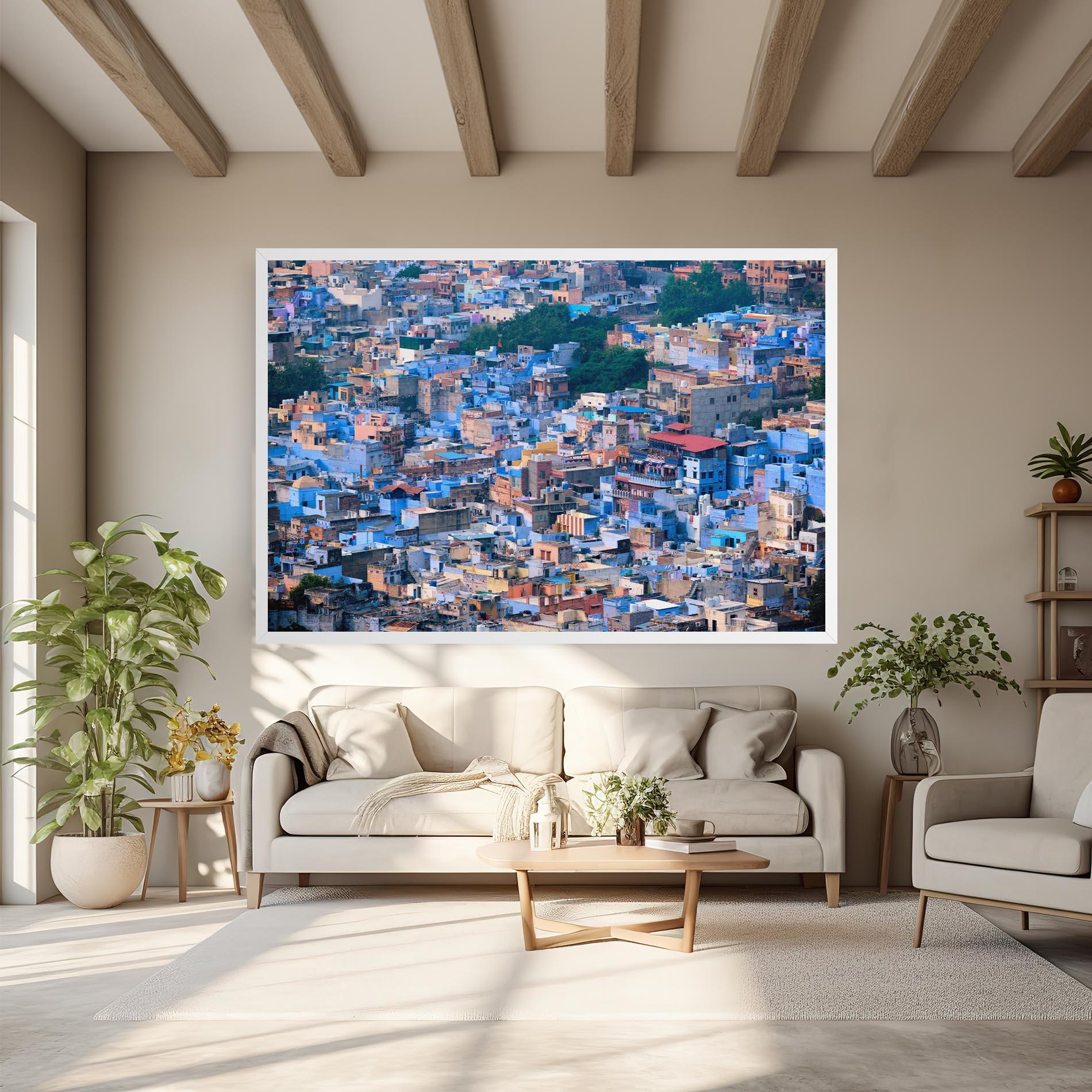 Vászonkép Blue City India mockup 6