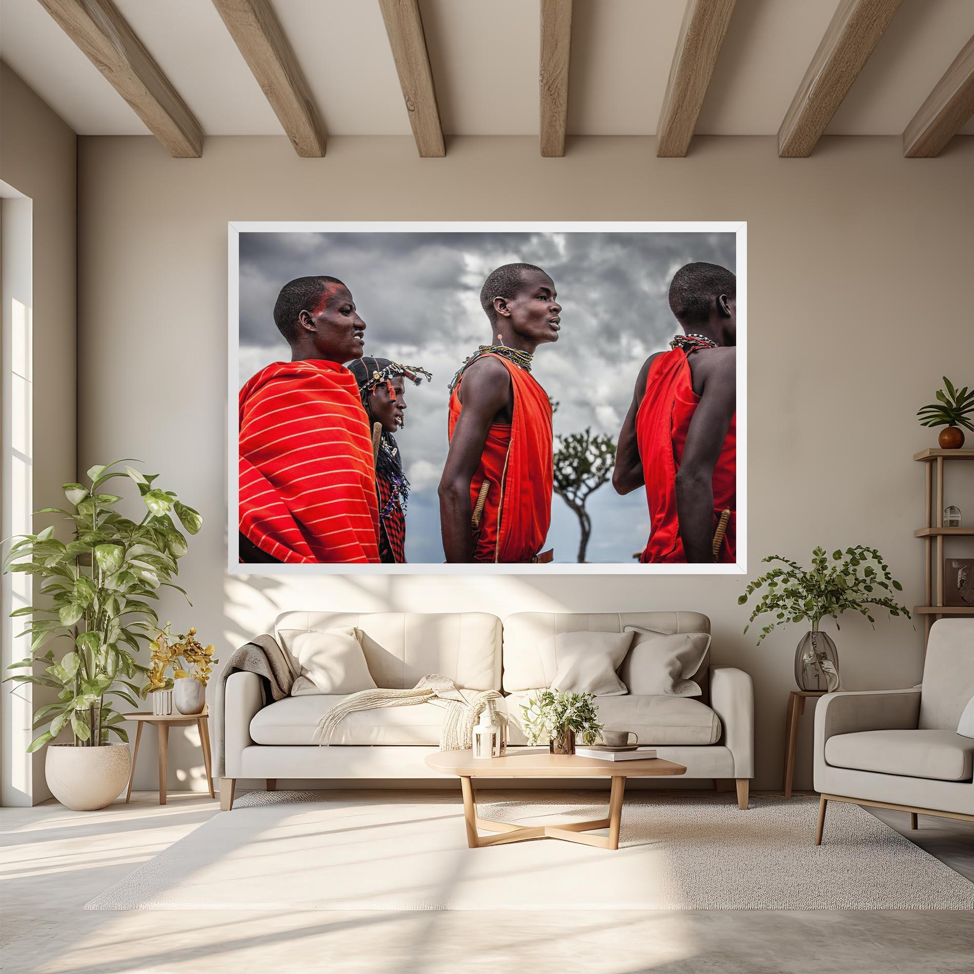 Vászonkép Red African Clothes mockup 6