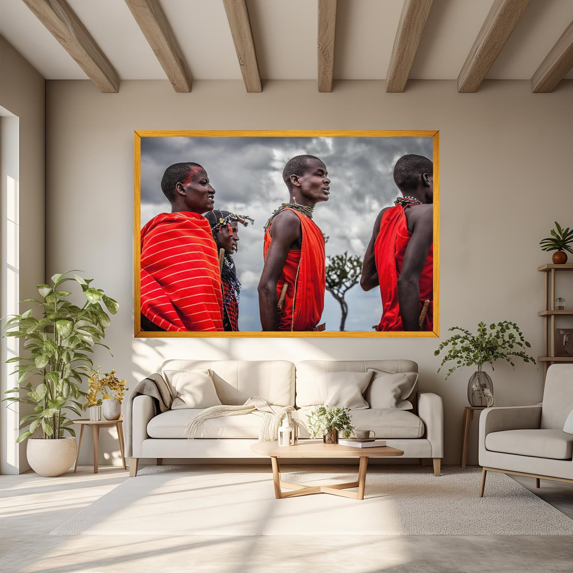 Vászonkép Red African Clothes mockup 6