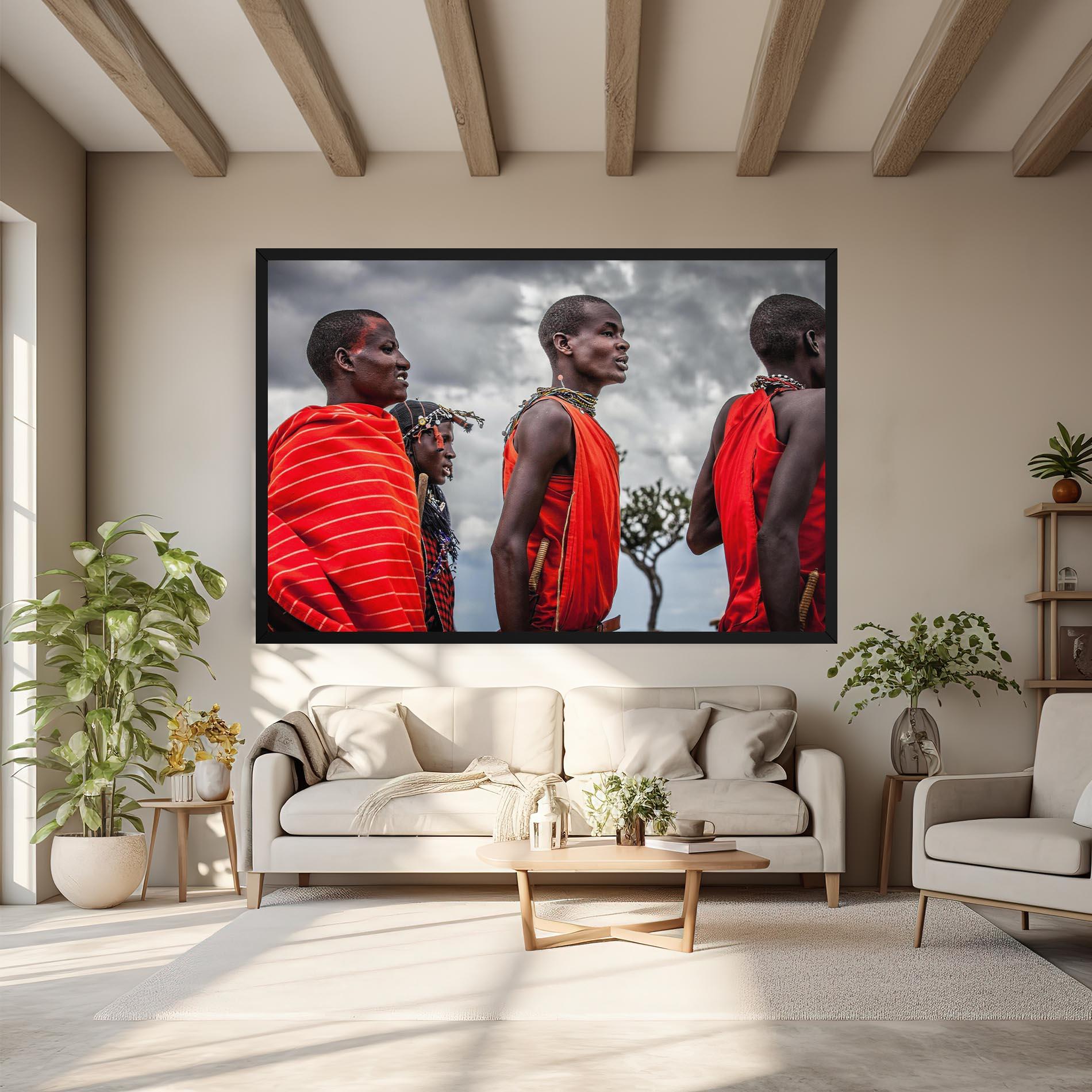 Vászonkép Red African Clothes mockup 6