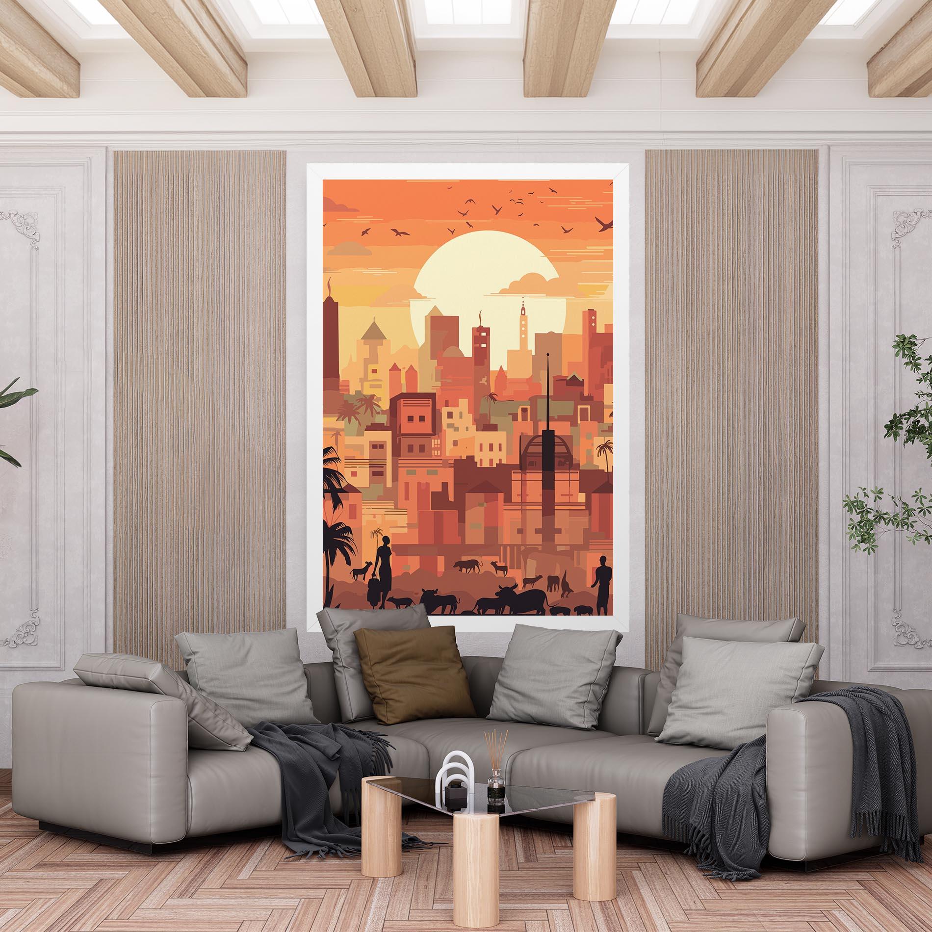 Vászonkép Africa City Sunset mockup 6