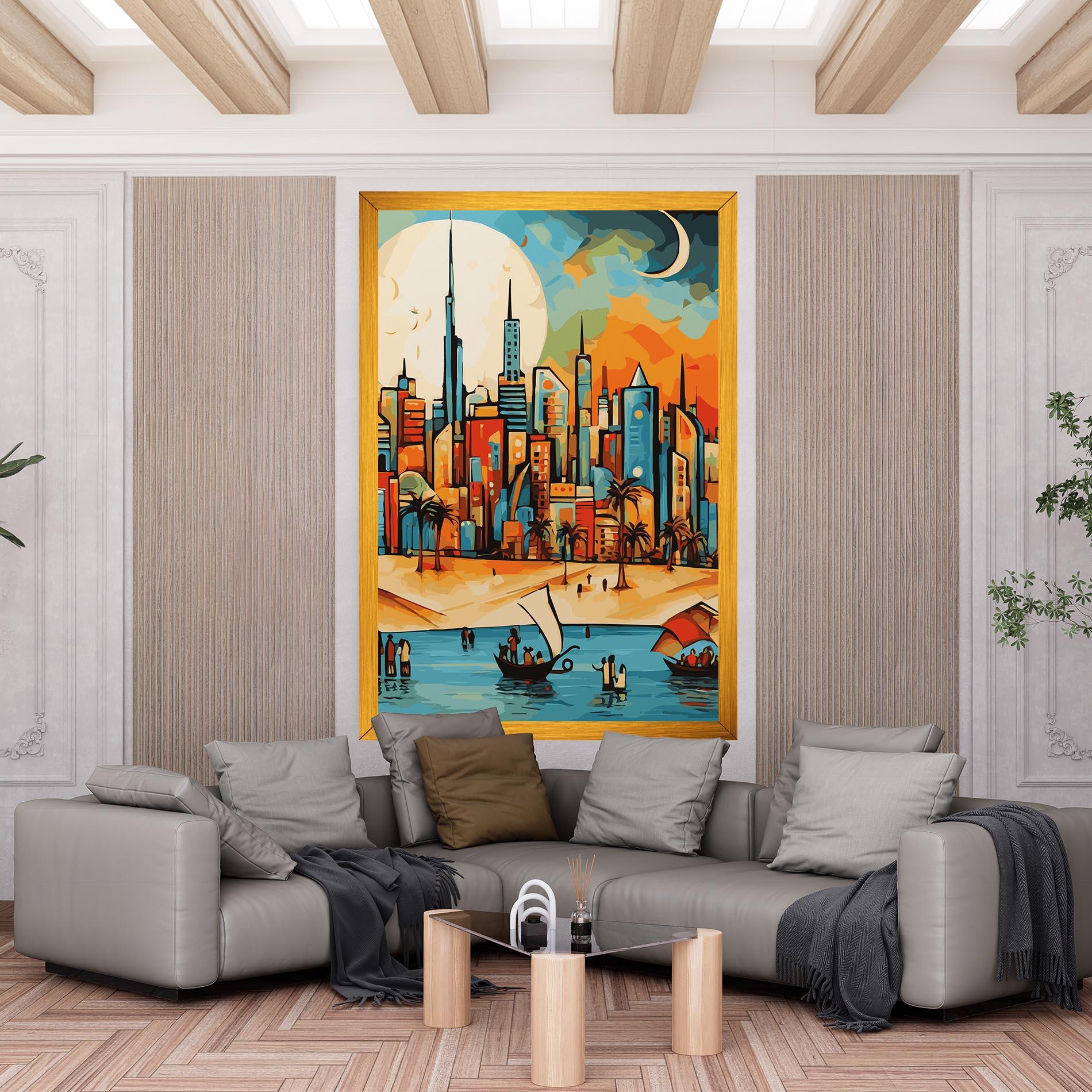 Vászonkép African Moon mockup 6