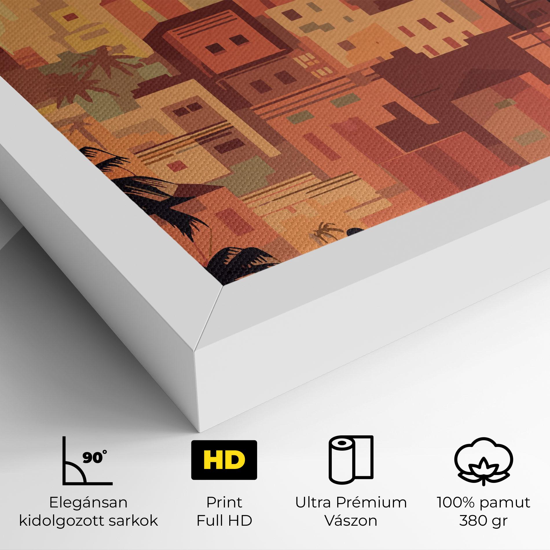 Vászonkép Africa City Sunset mockup 4
