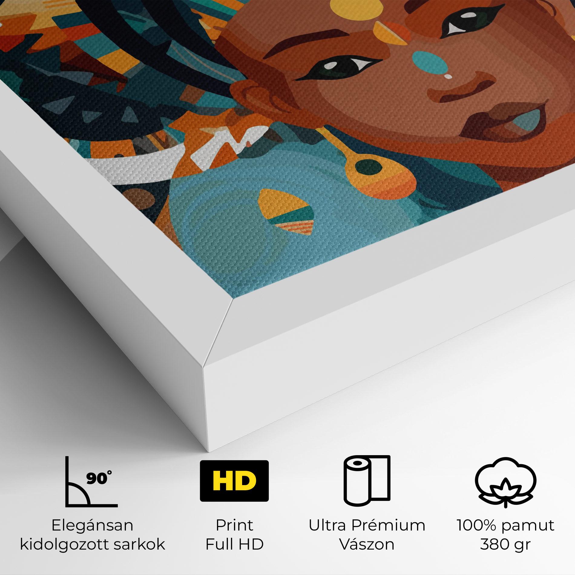 Vászonkép African Colorful Child mockup 4