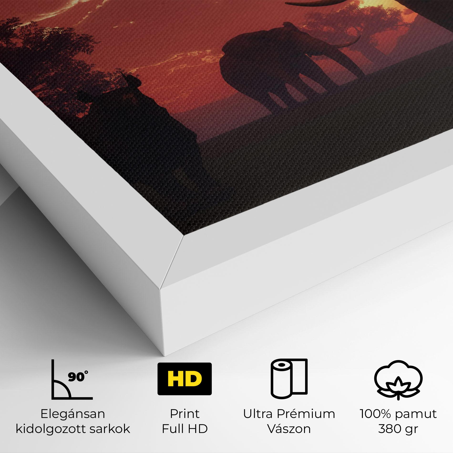 Vászonkép African Elephant View mockup 4