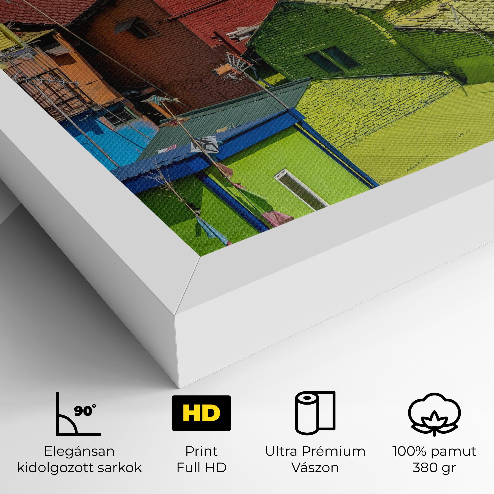 Vászonkép Colorful Small Houses mockup 4