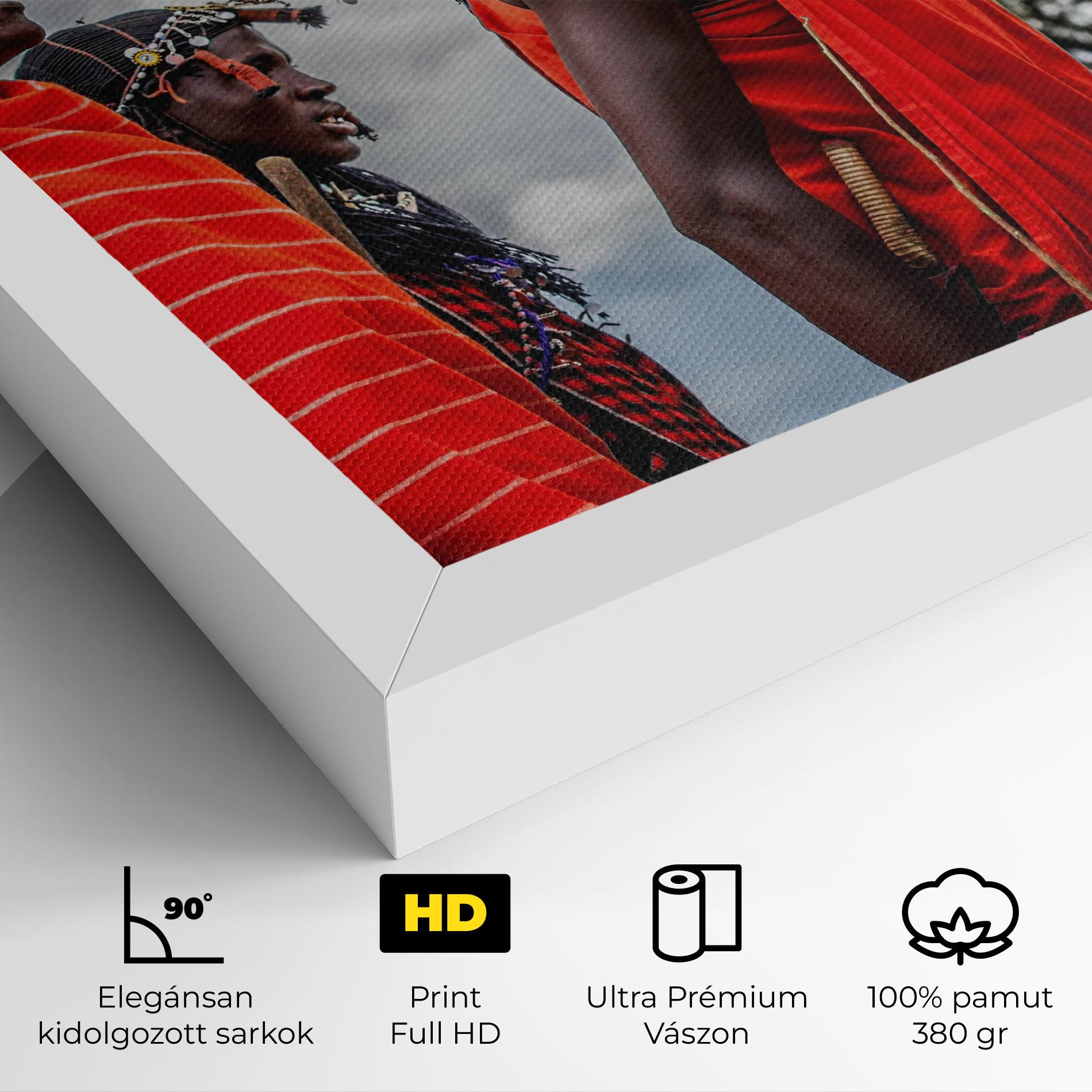 Vászonkép Red African Clothes mockup 4