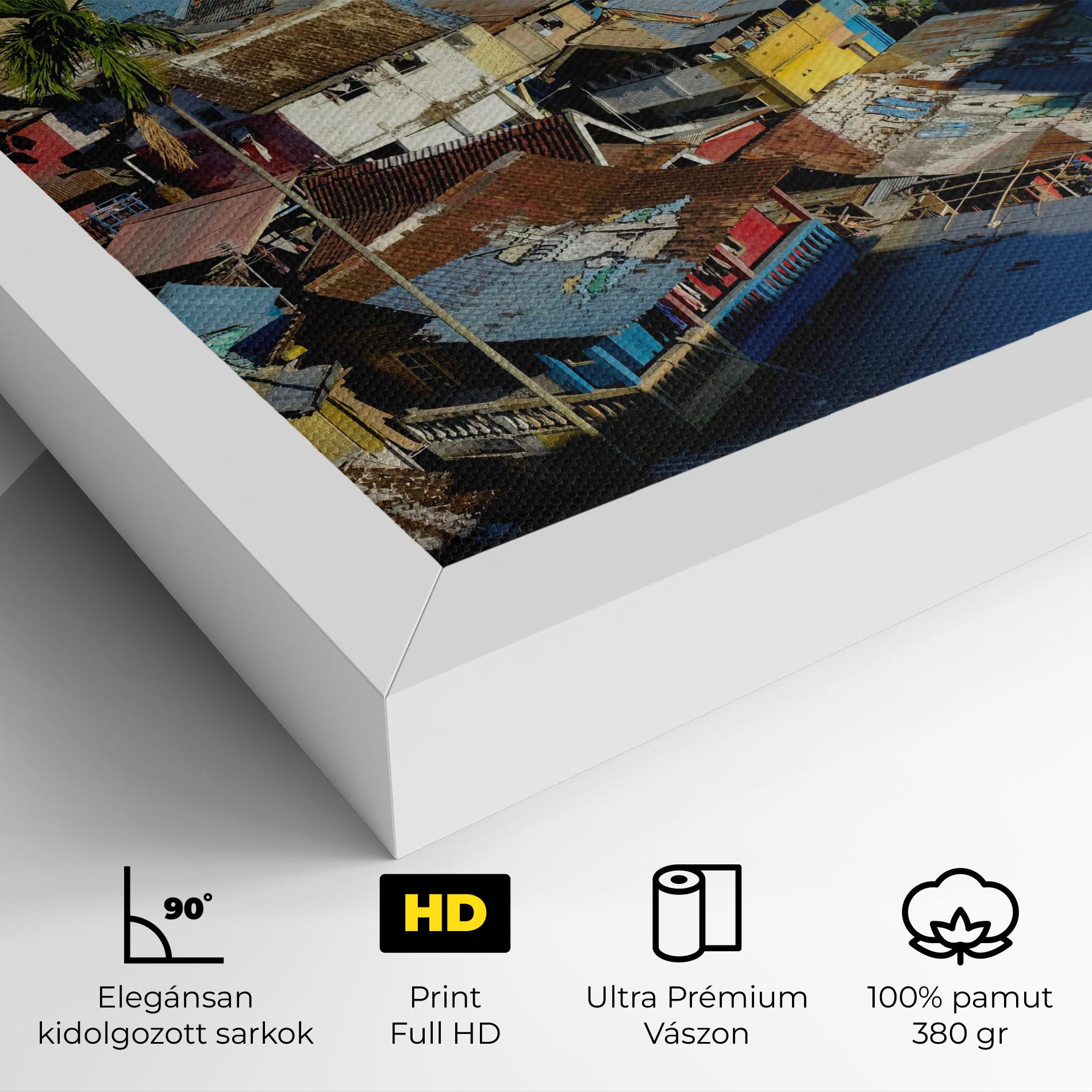 Vászonkép Slum Building mockup 4