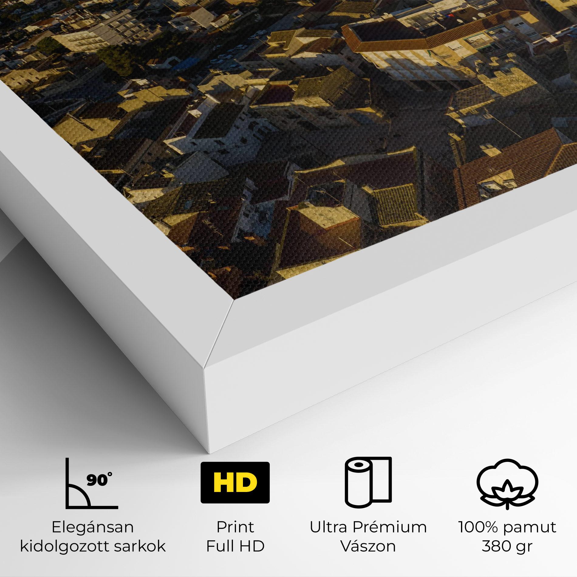 Vászonkép Streets Town Sunrise mockup 4