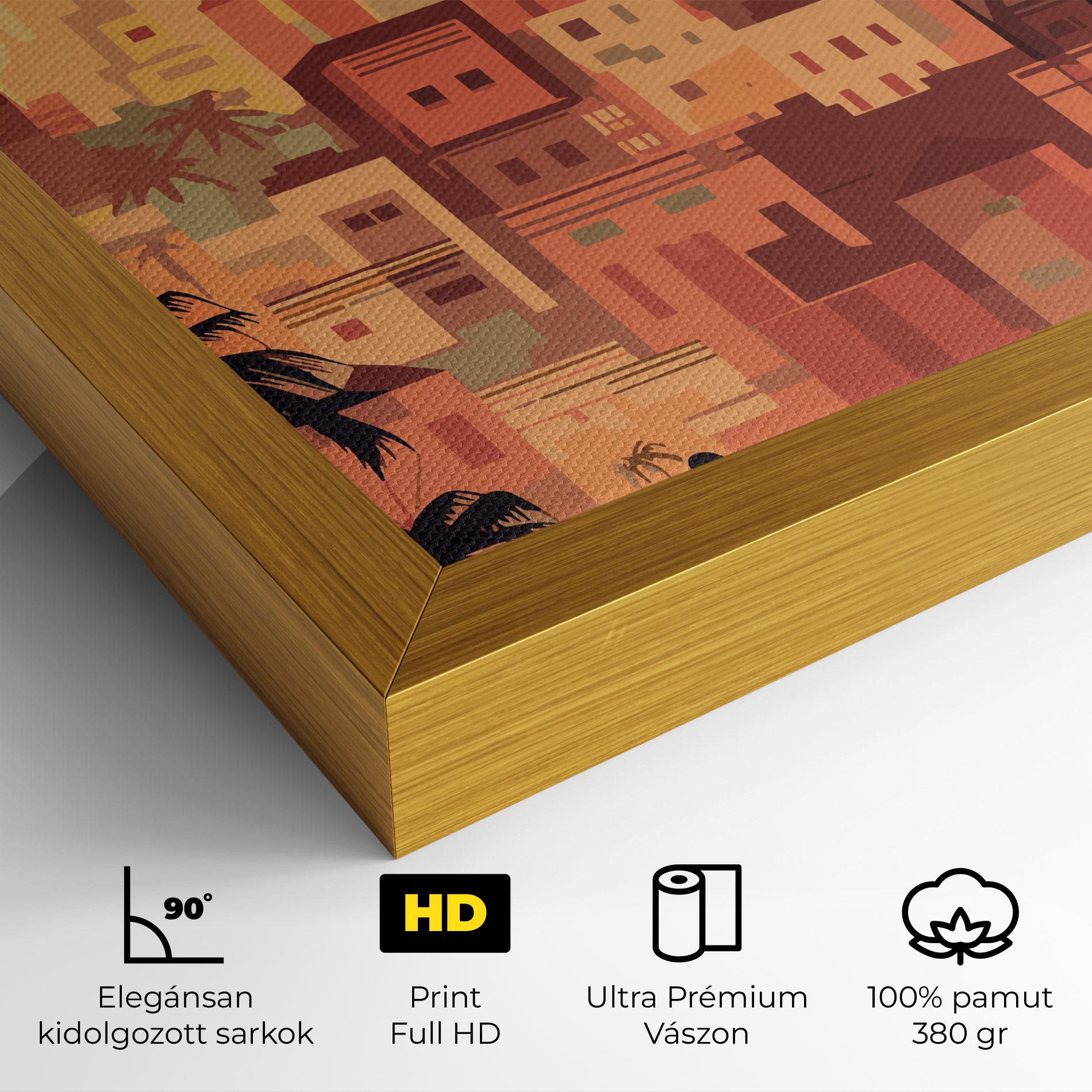 Vászonkép Africa City Sunset mockup 4