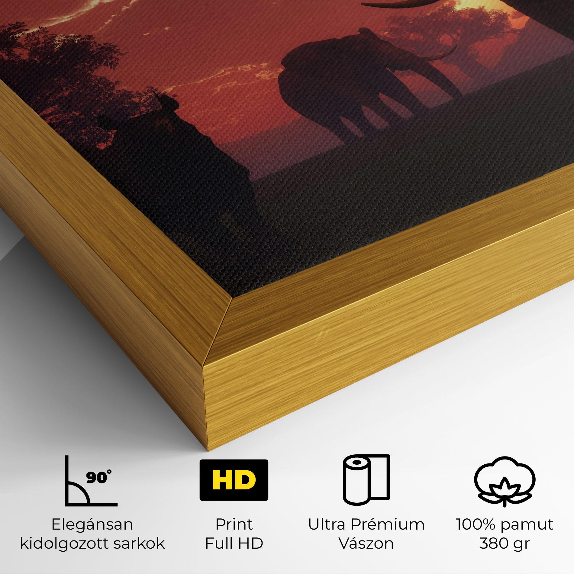 Vászonkép African Elephant View mockup 4