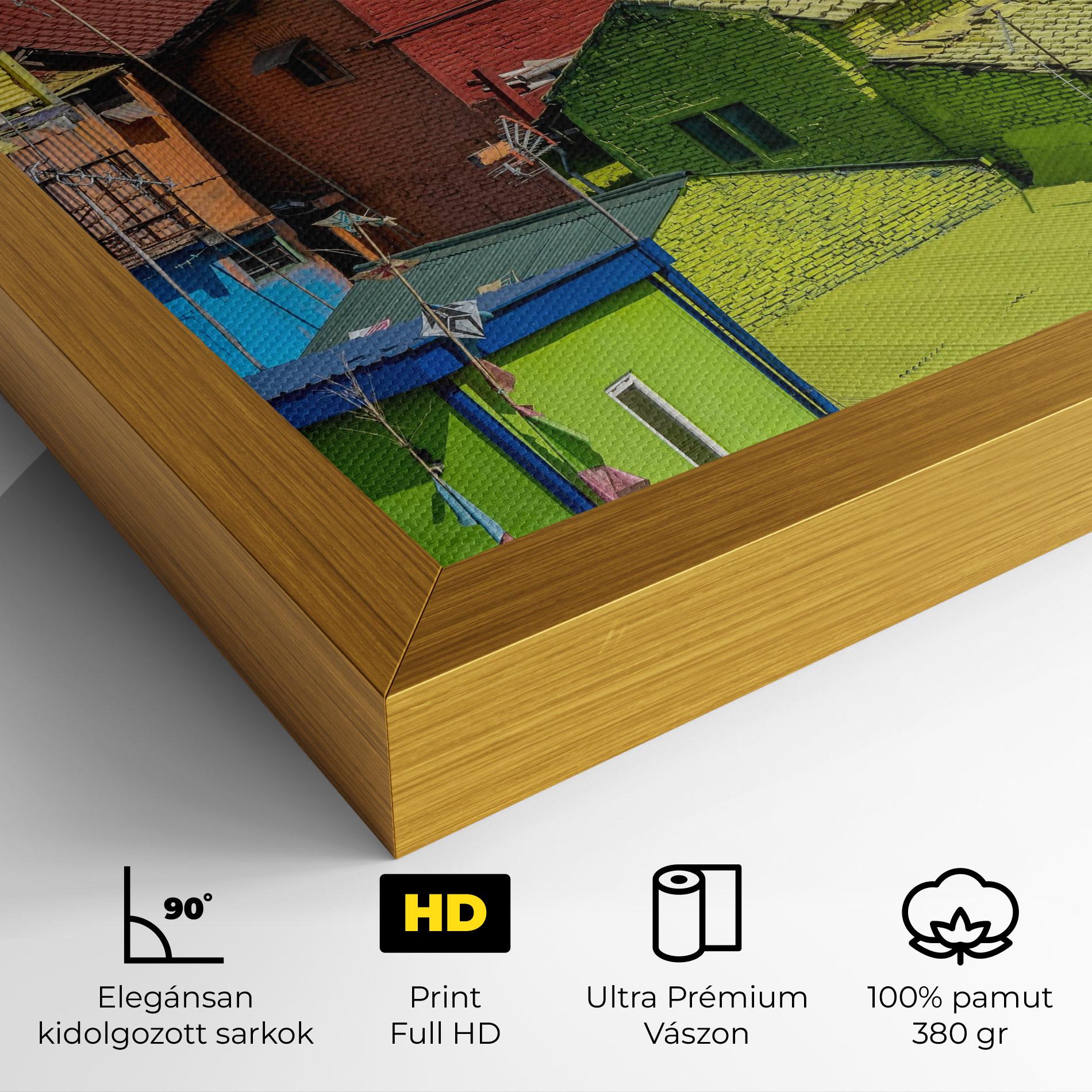 Vászonkép Colorful Small Houses mockup 4