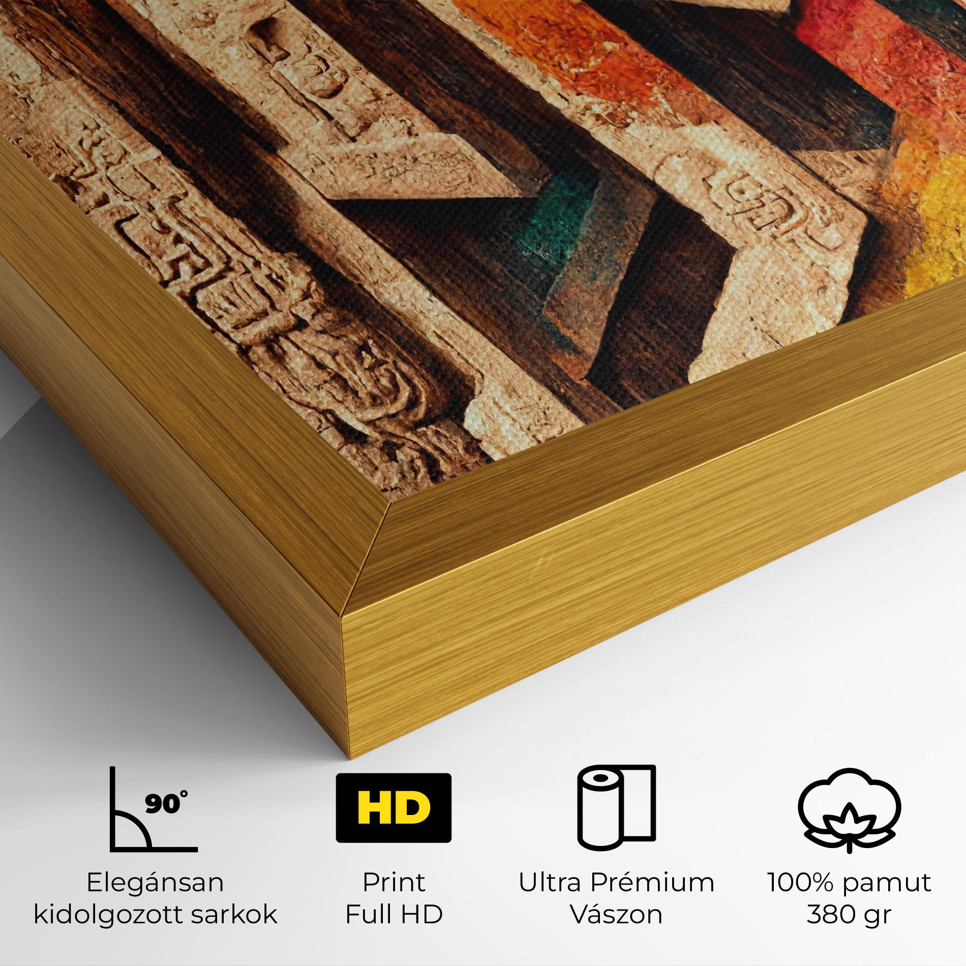 Vászonkép Mayan Style Wood mockup 4