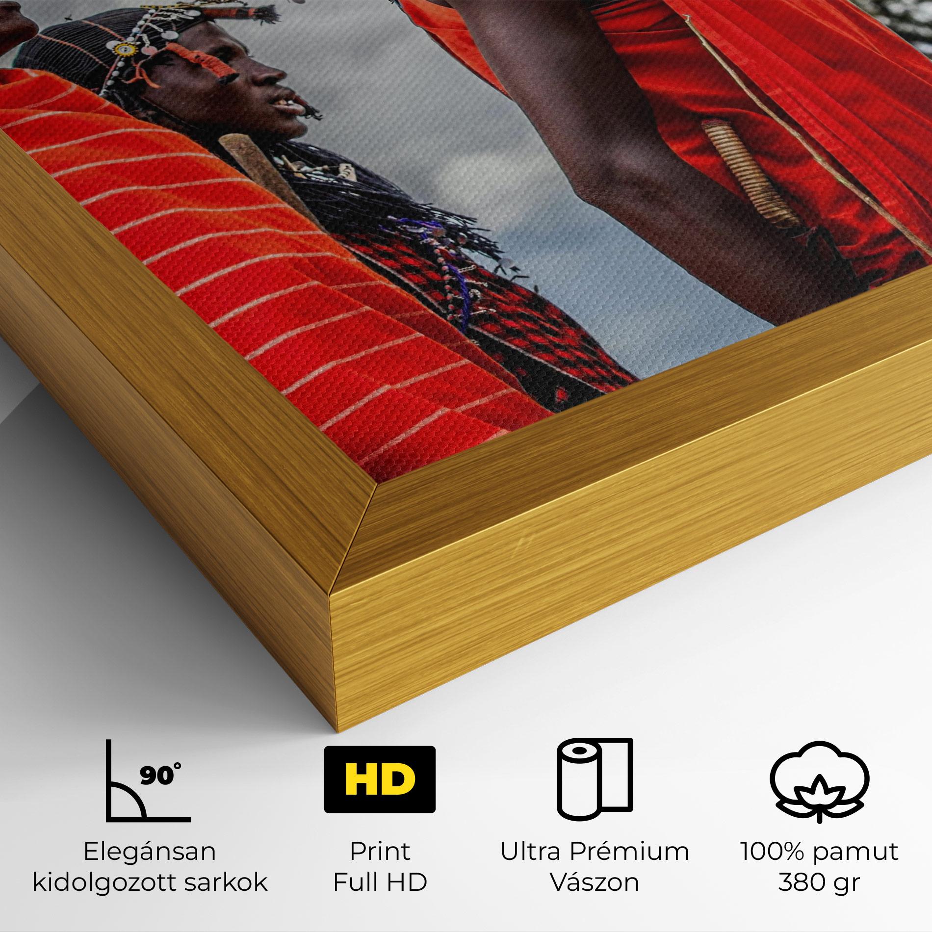 Vászonkép Red African Clothes mockup 4