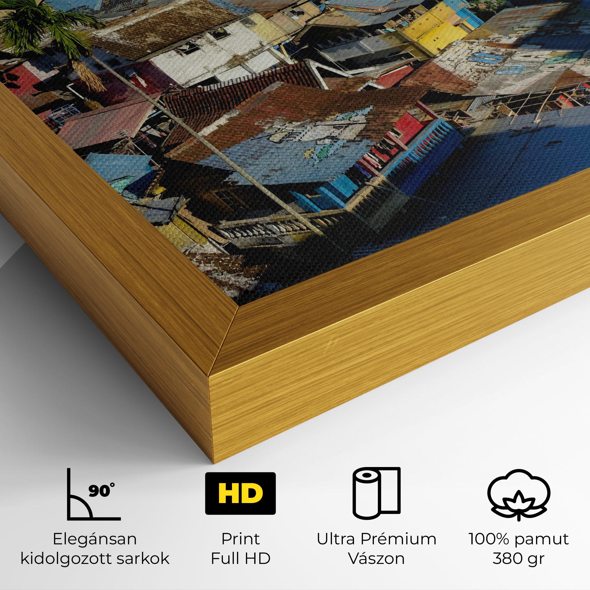 Vászonkép Slum Building mockup 4