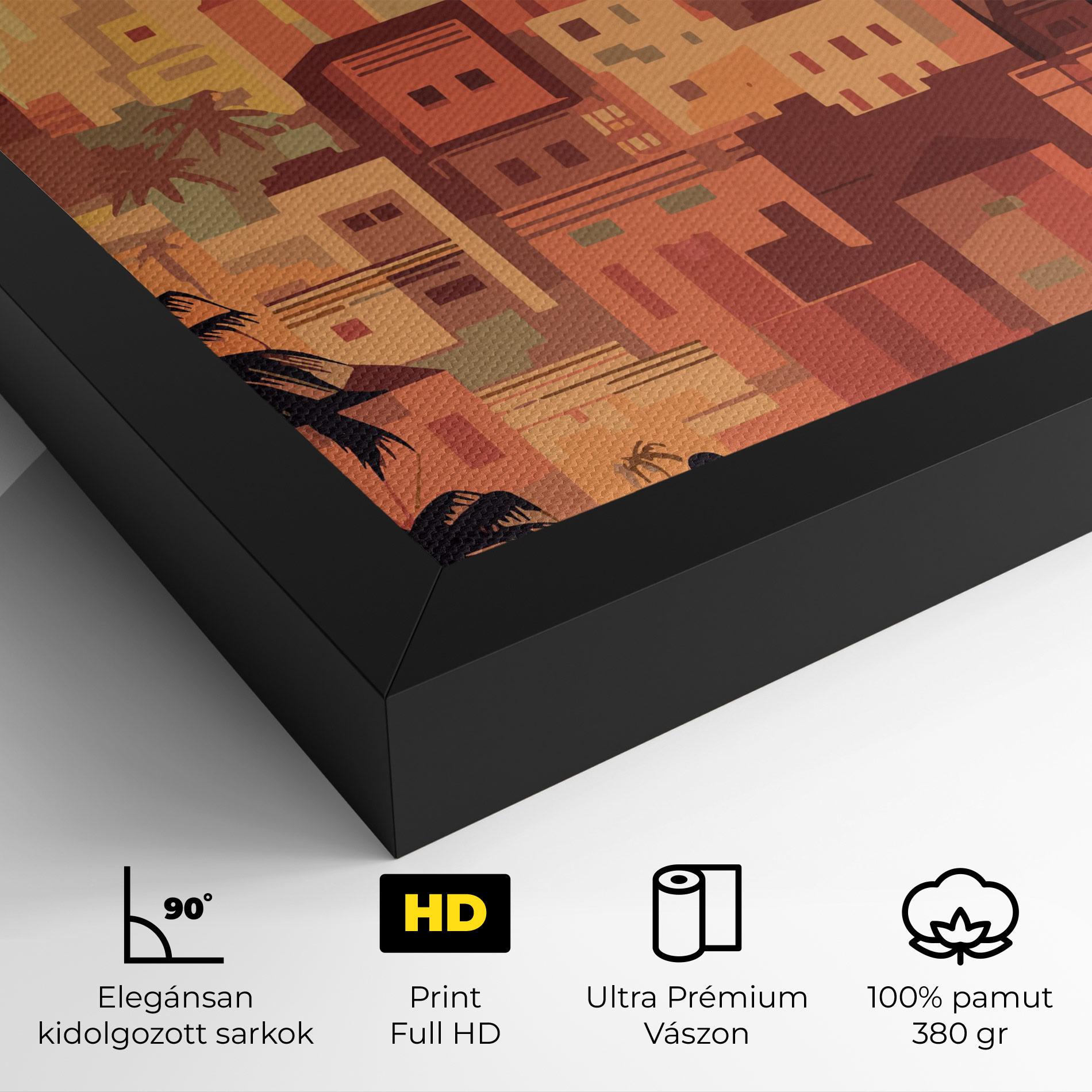 Vászonkép Africa City Sunset mockup 4