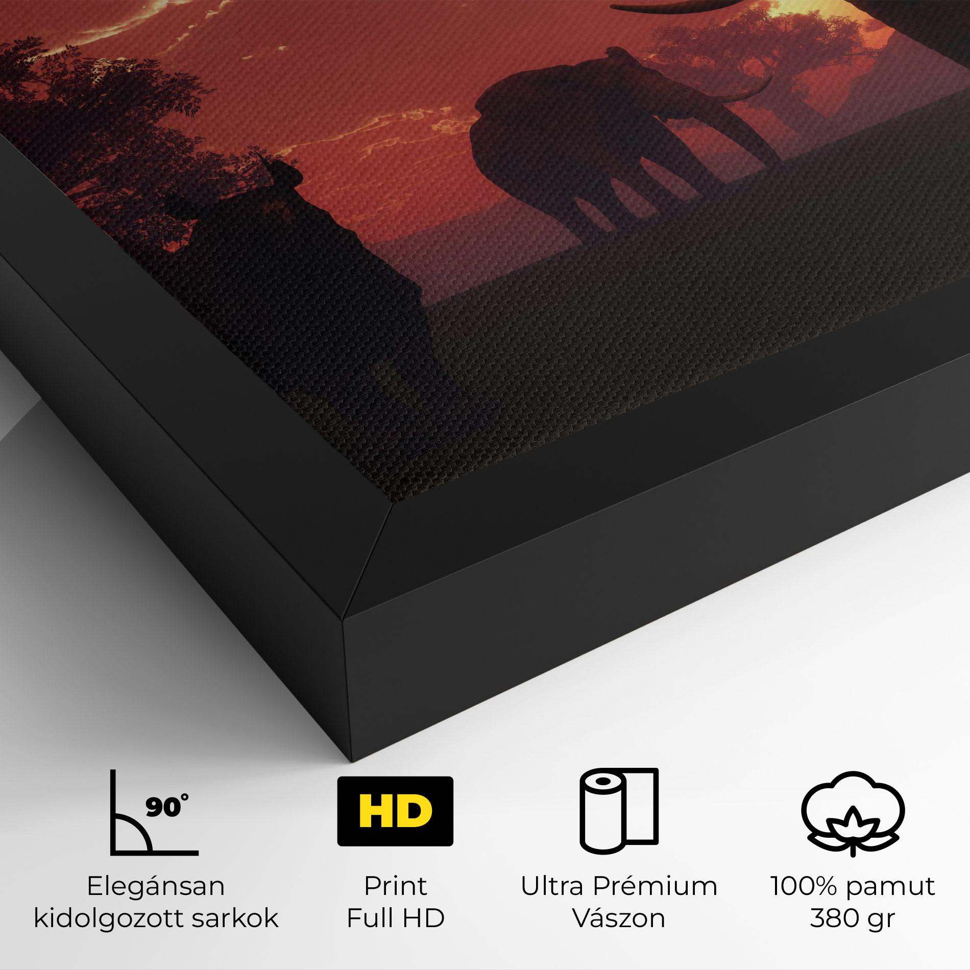 Vászonkép African Elephant View mockup 4