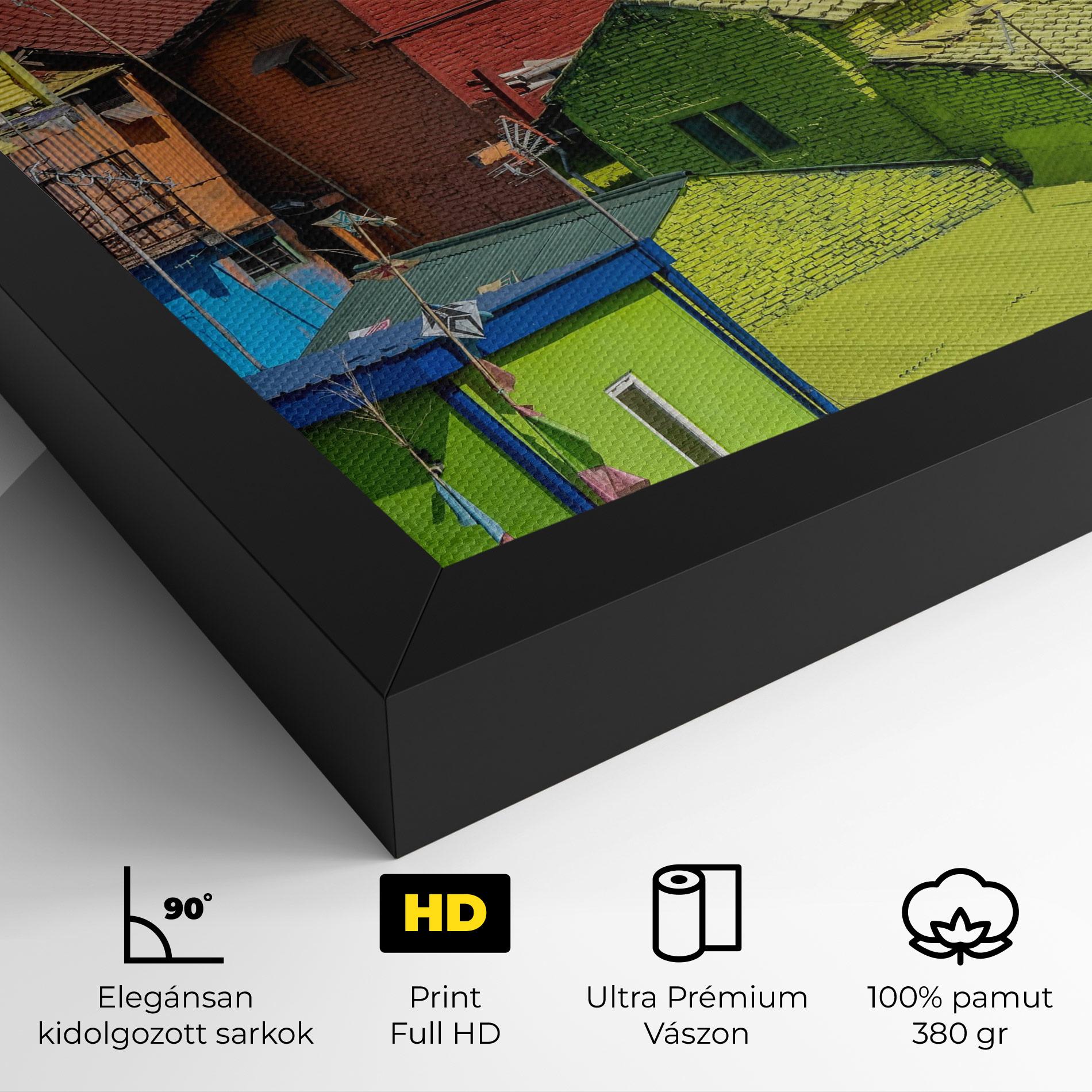 Vászonkép Colorful Small Houses mockup 4