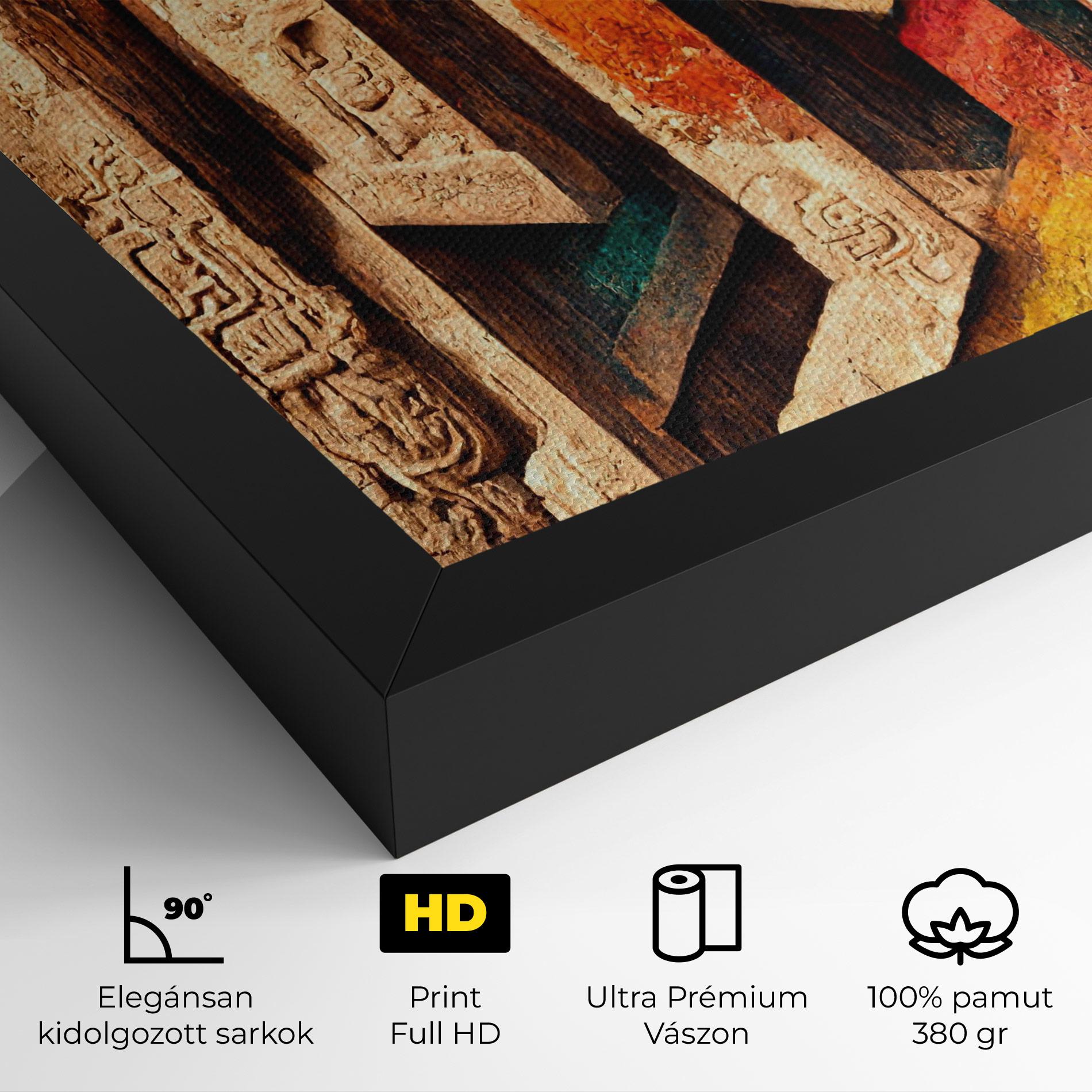 Vászonkép Mayan Style Wood mockup 4