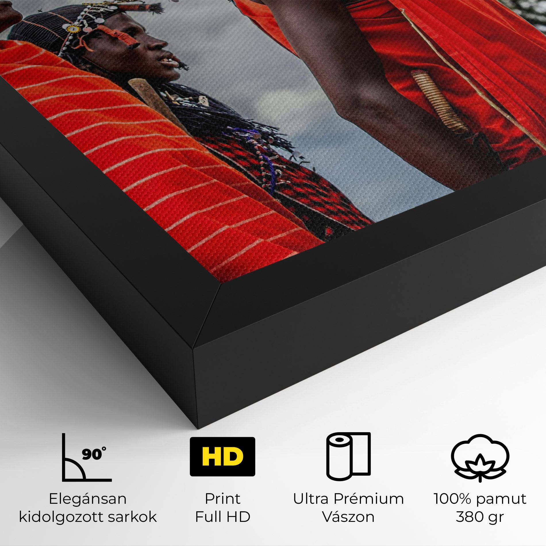 Vászonkép Red African Clothes mockup 4