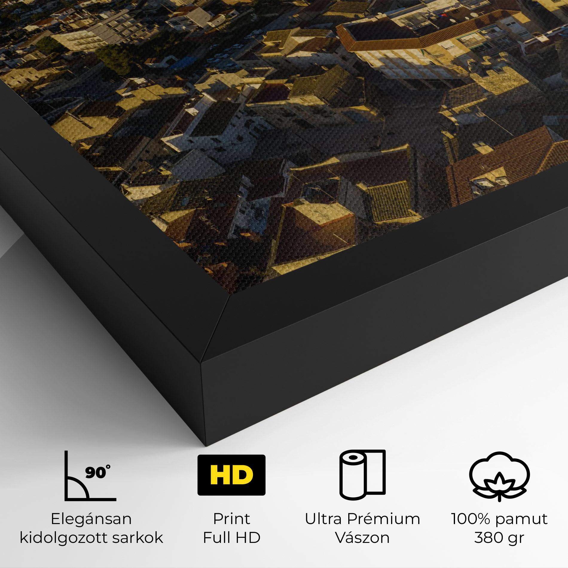 Vászonkép Streets Town Sunrise mockup 4