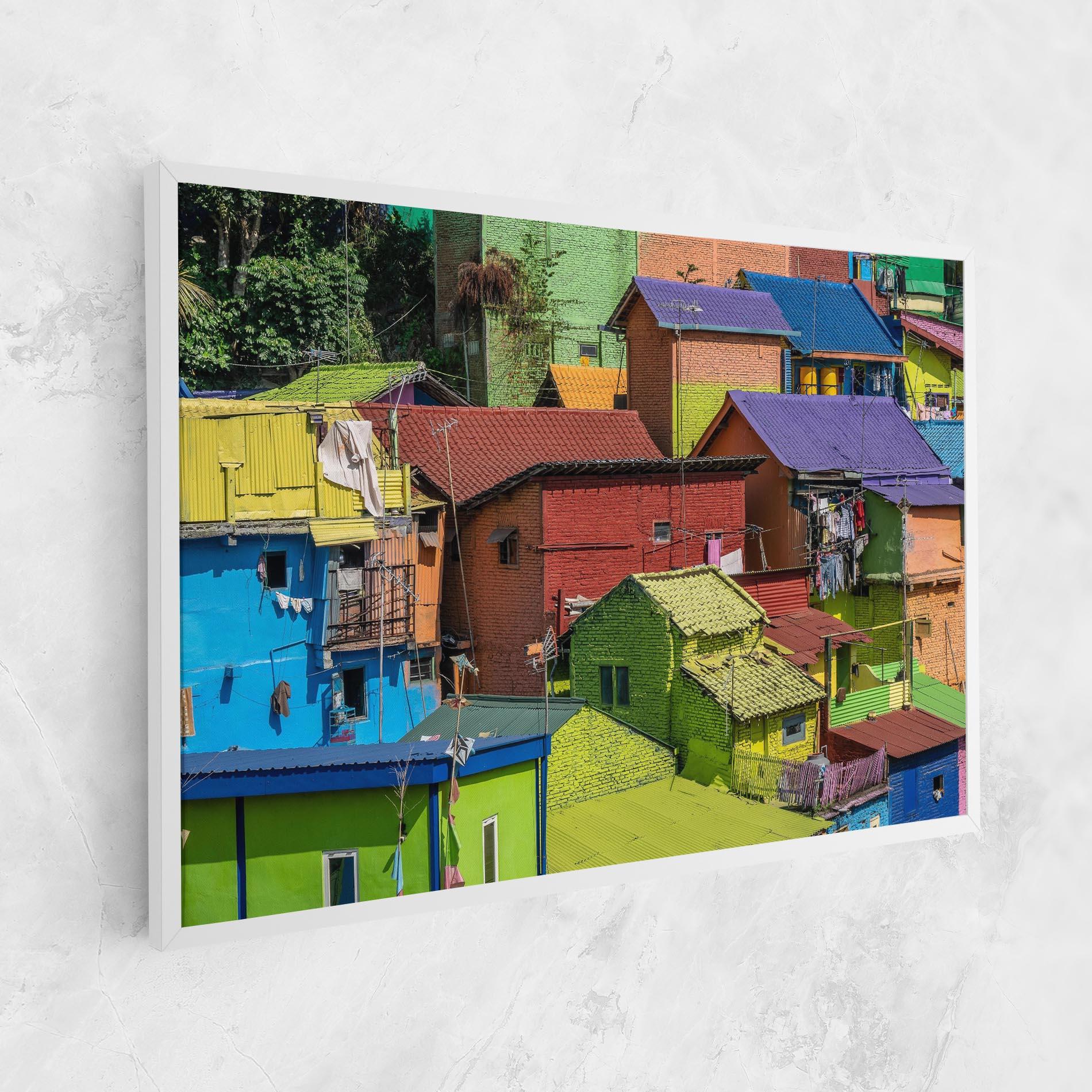 Vászonkép Colorful Small Houses mockup 1