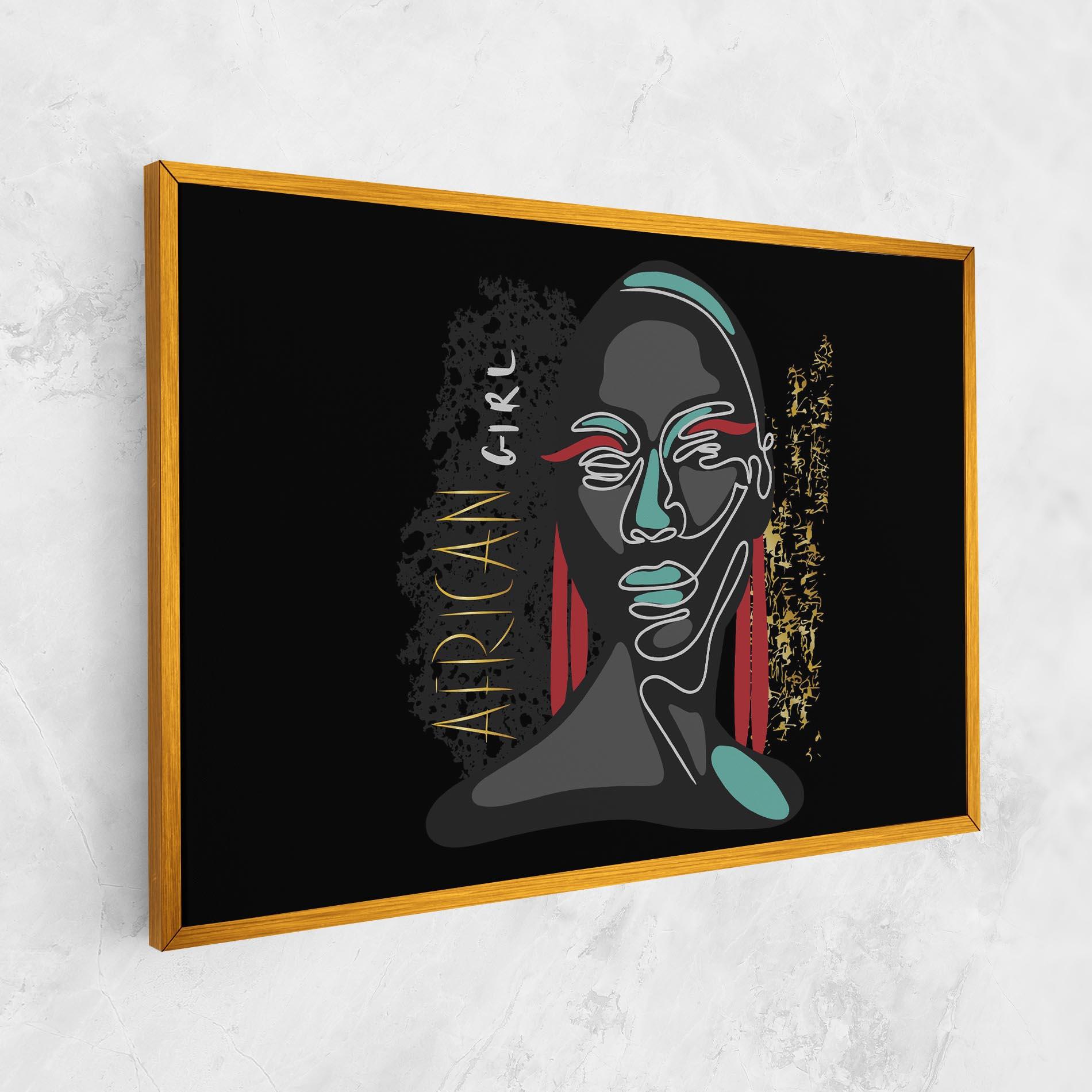 Vászonkép Gold African Girl mockup 1