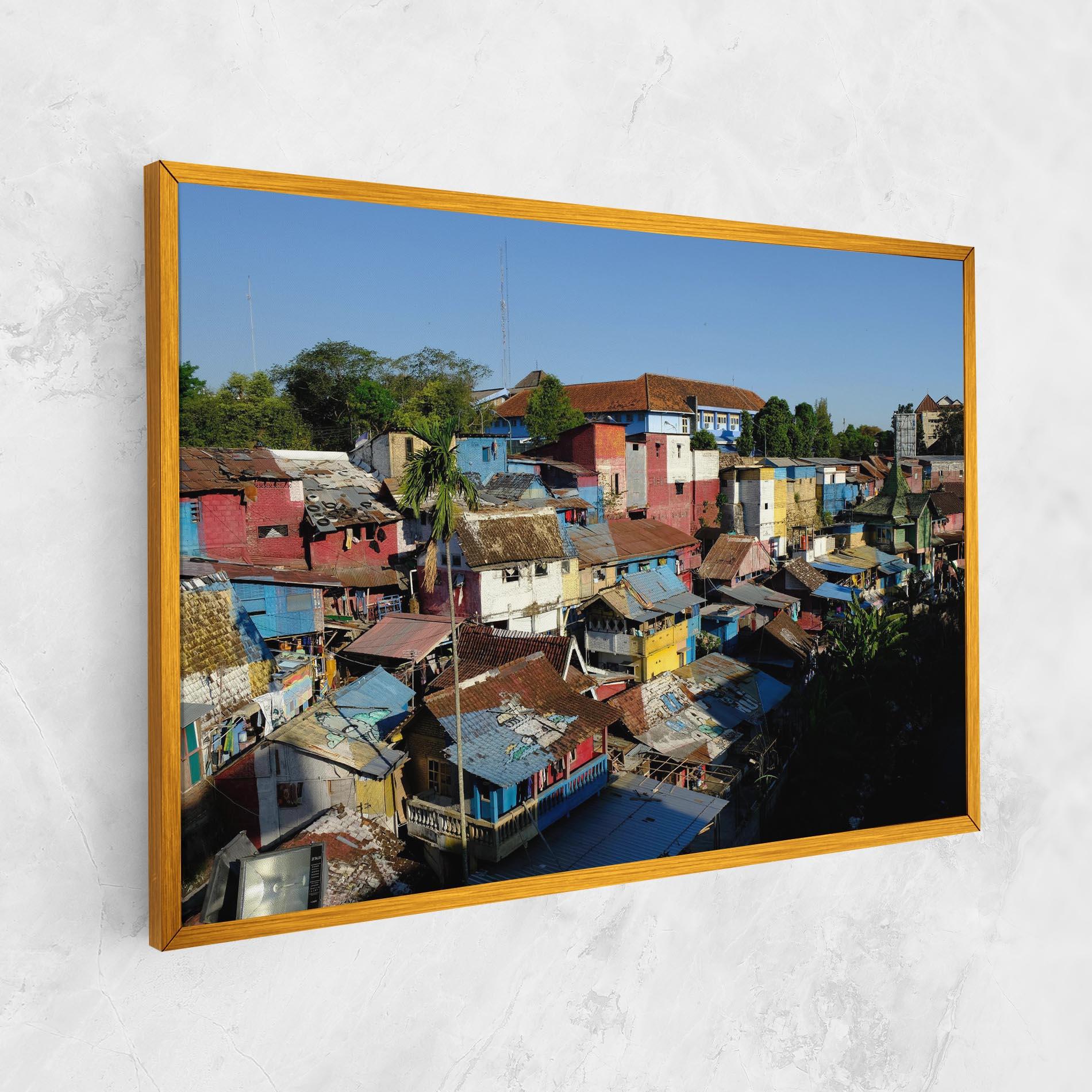 Vászonkép Slum Building mockup 1