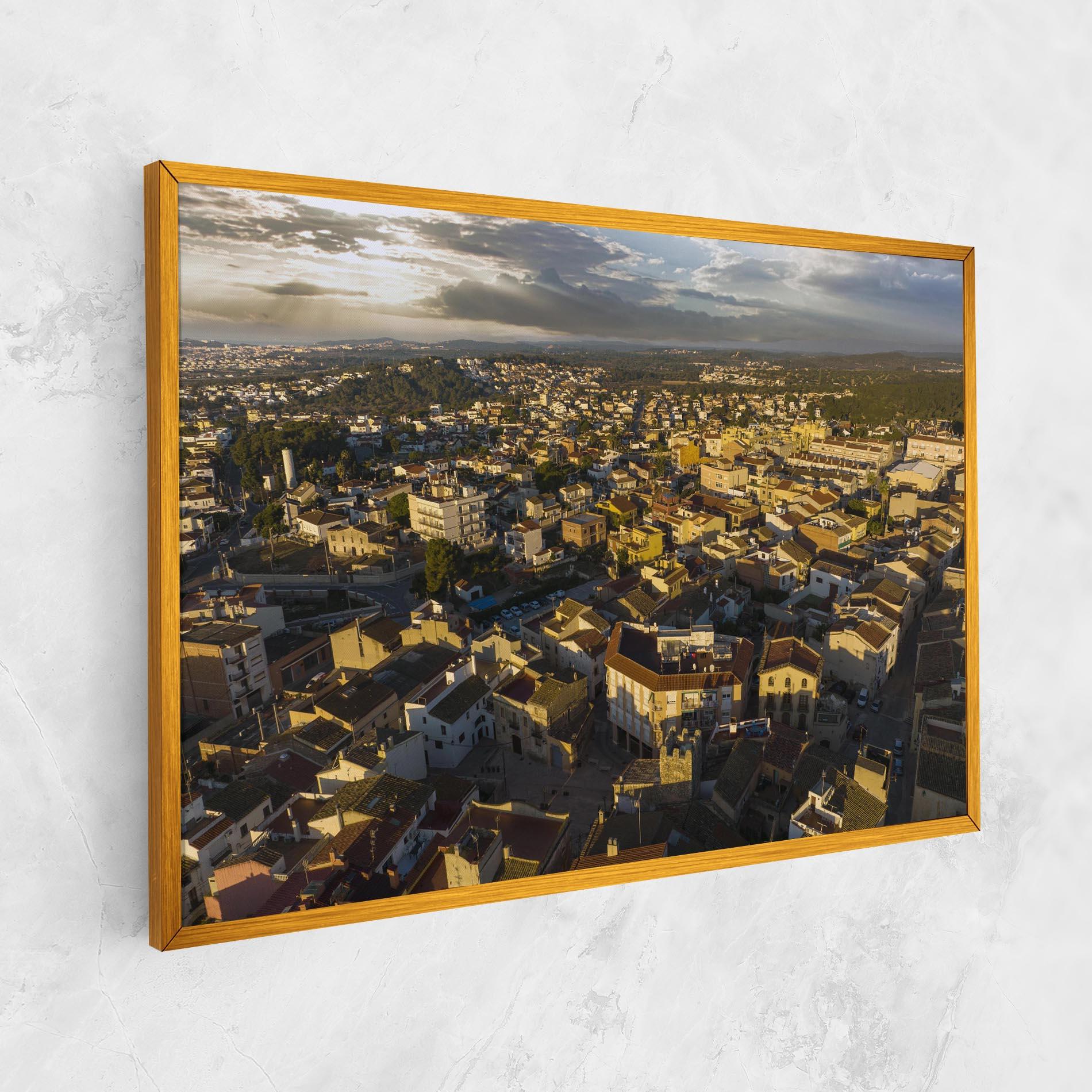 Vászonkép Streets Town Sunrise mockup 1