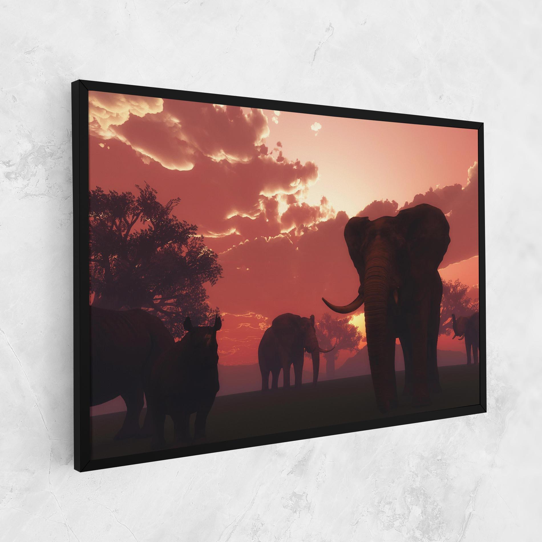 Vászonkép African Elephant View mockup 1