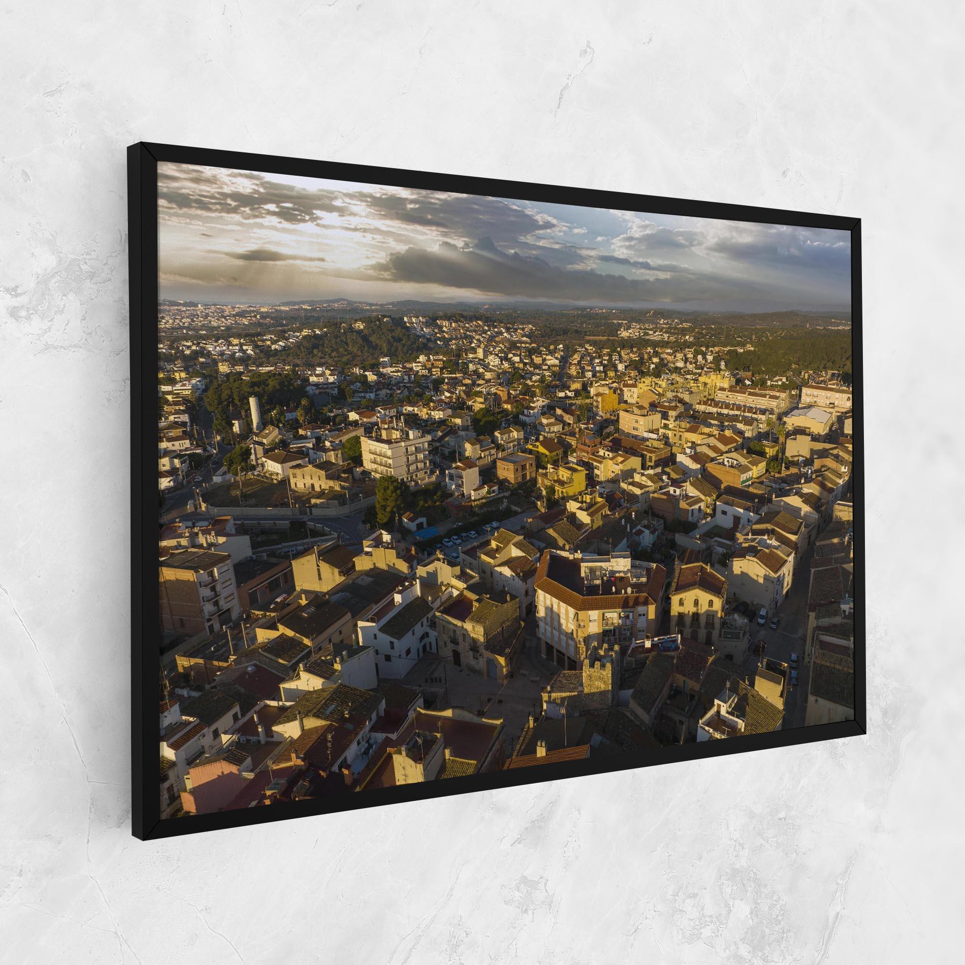 Vászonkép Streets Town Sunrise mockup 1