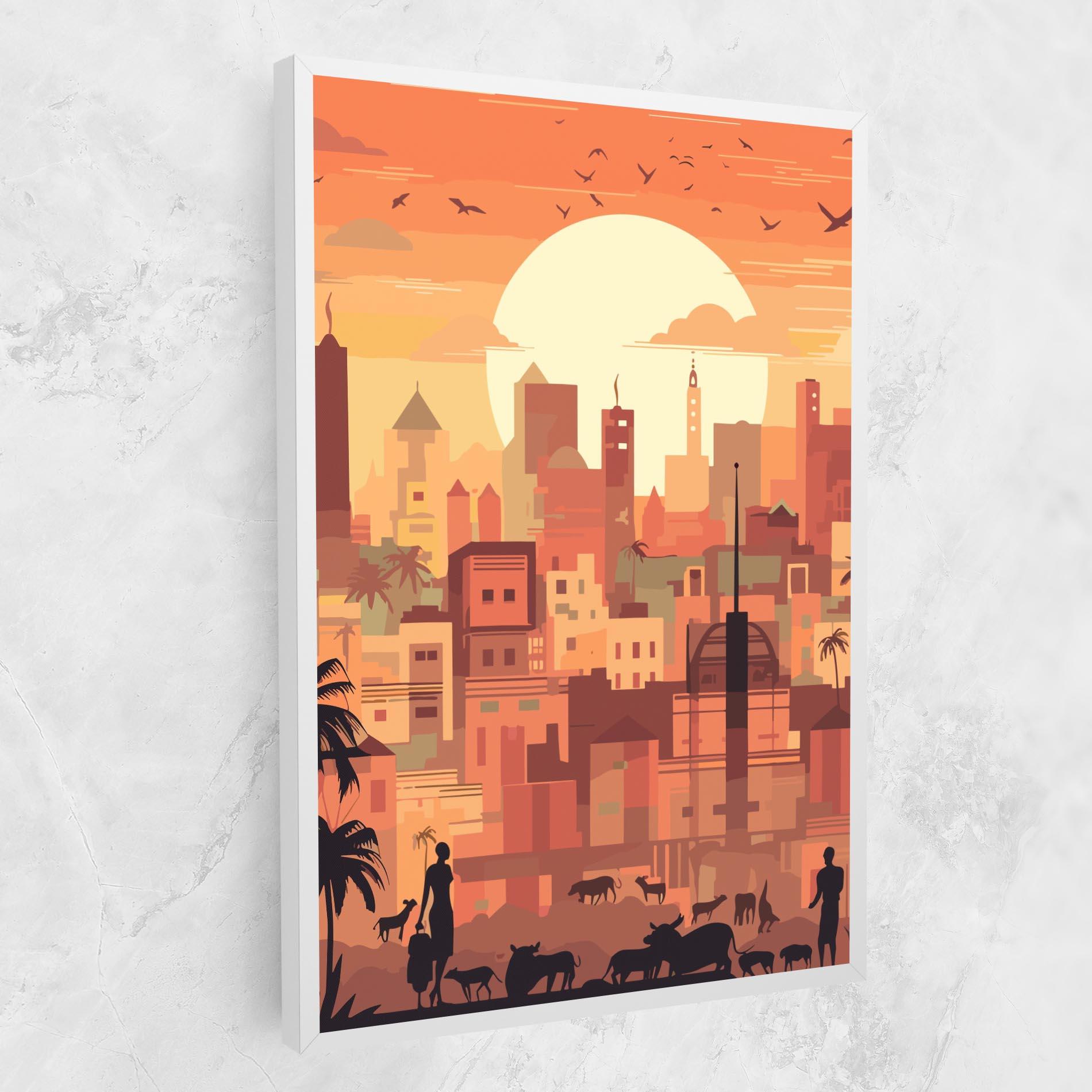 Vászonkép Africa City Sunset mockup 1