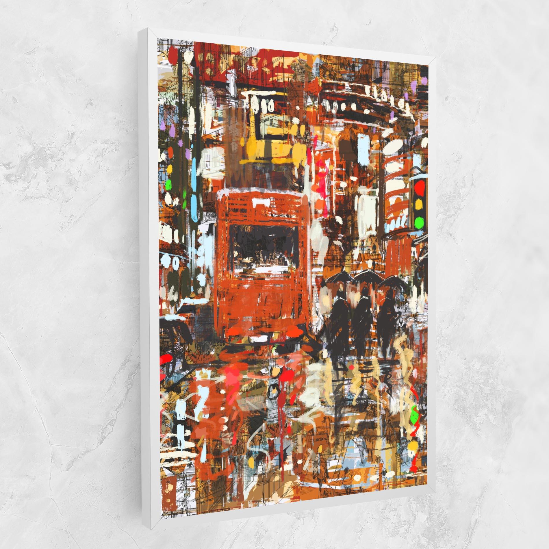 Vászonkép Seamless Colorful City mockup 1