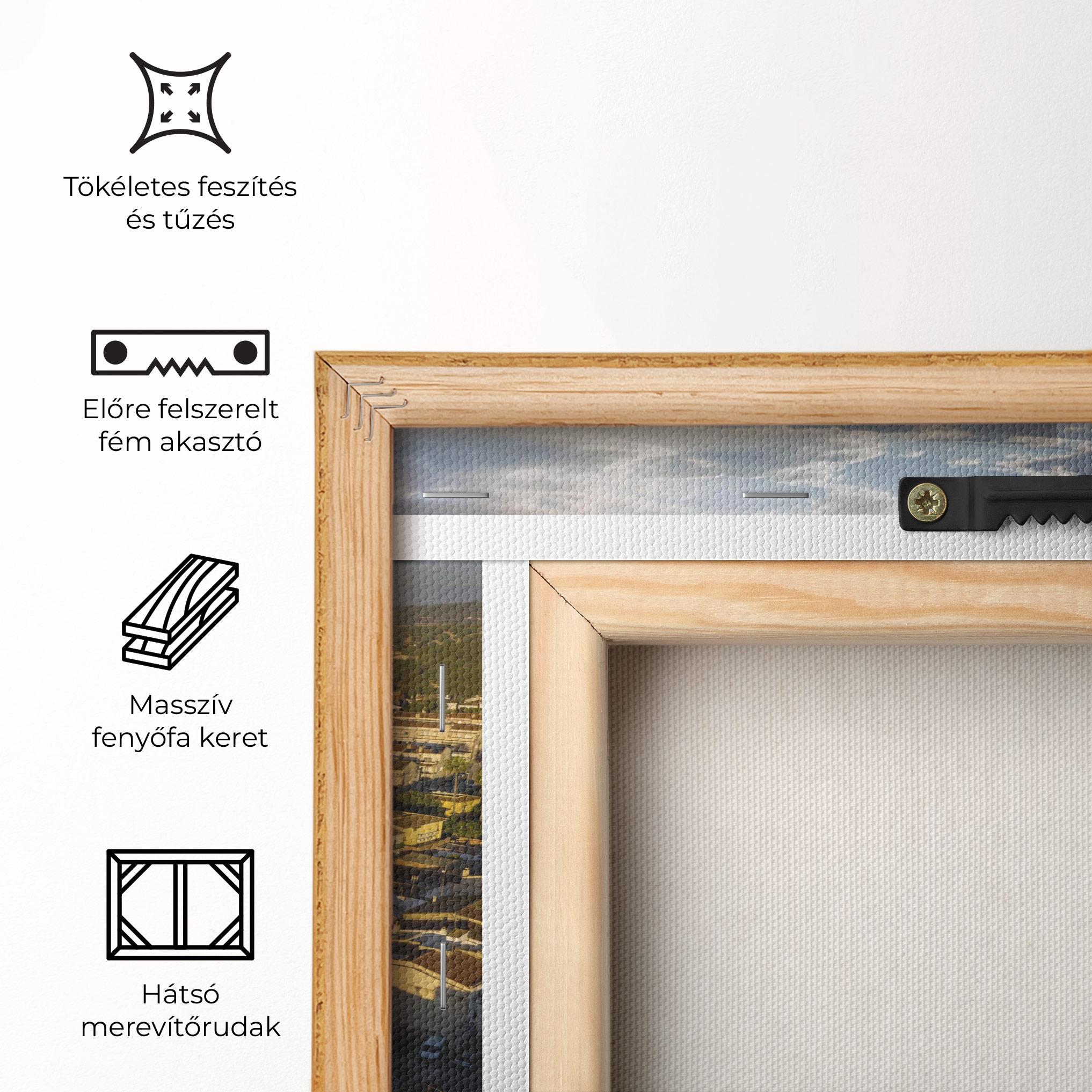 Vászonkép Streets Town Sunrise mockup 5