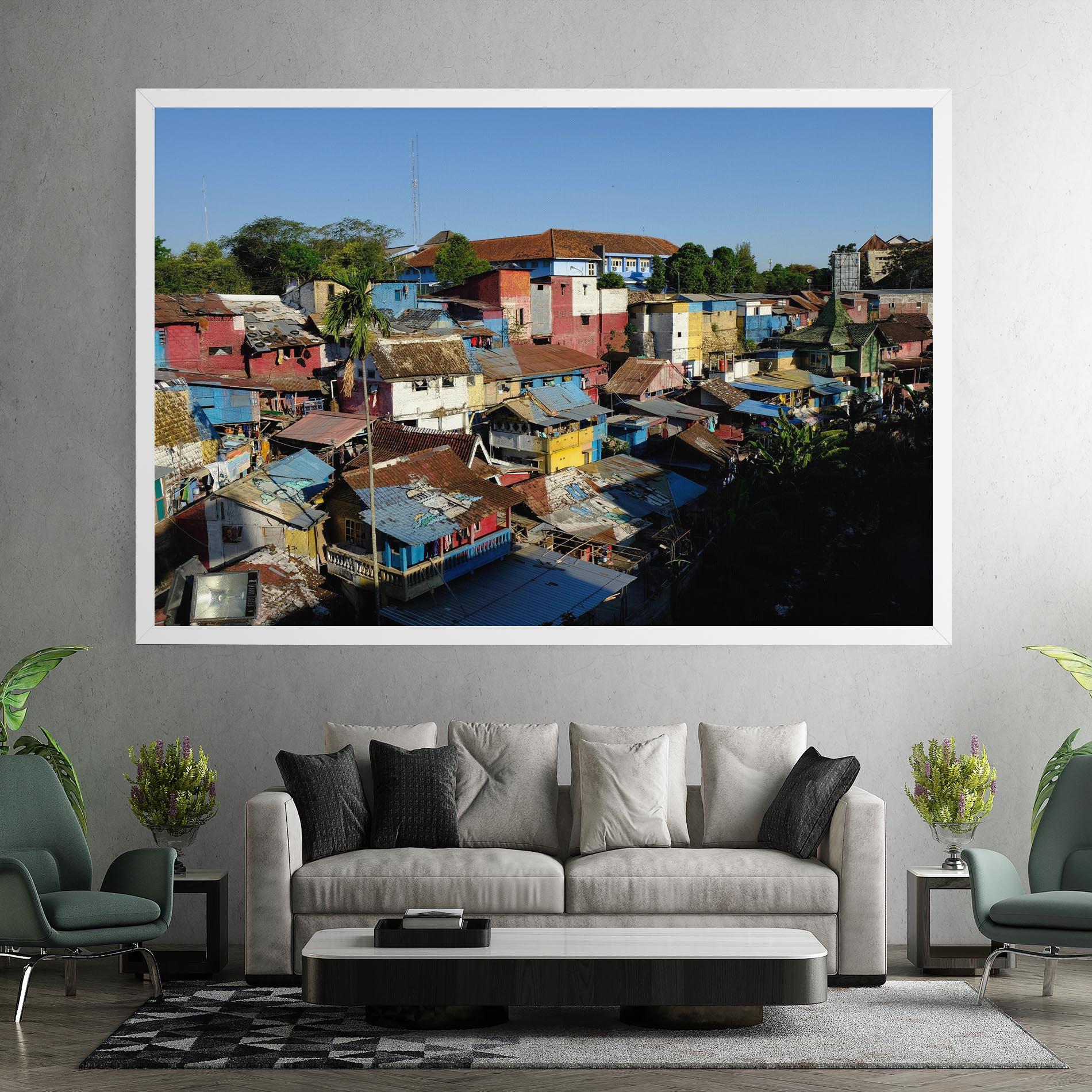 Vászonkép Slum Building mockup 7