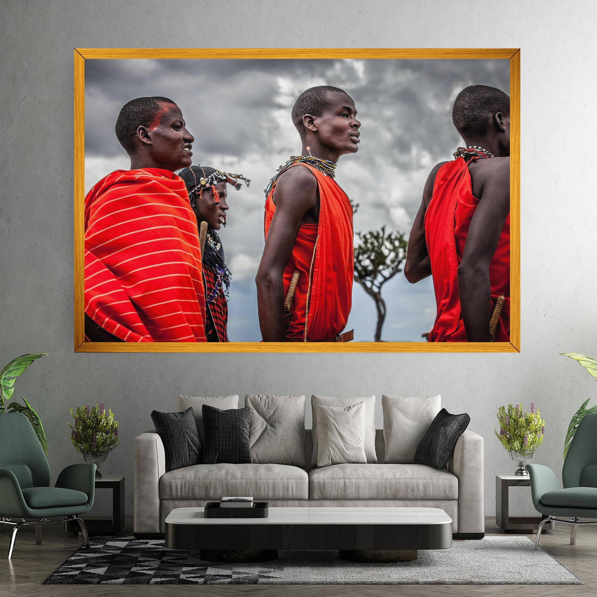 Vászonkép Red African Clothes mockup 7