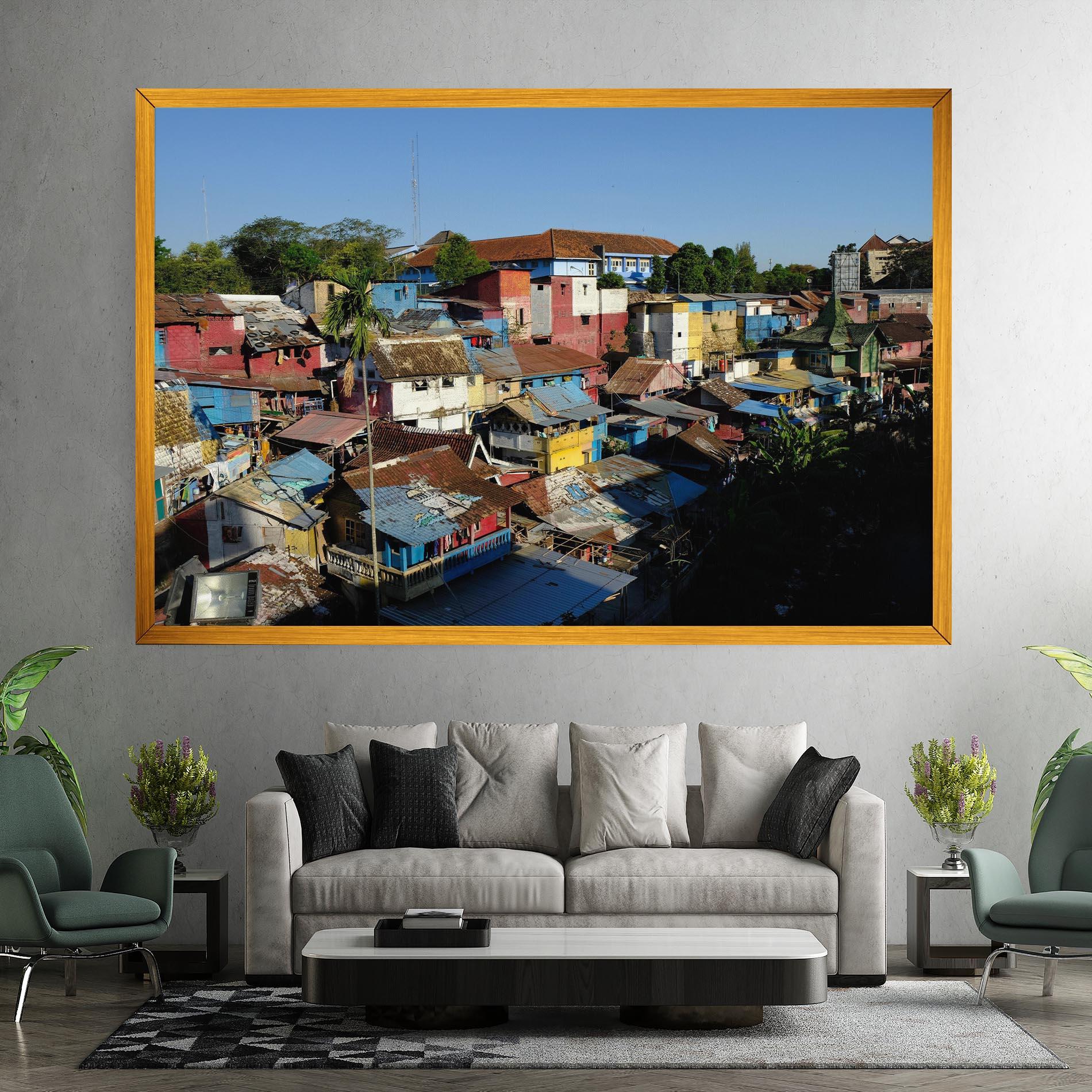 Vászonkép Slum Building mockup 7