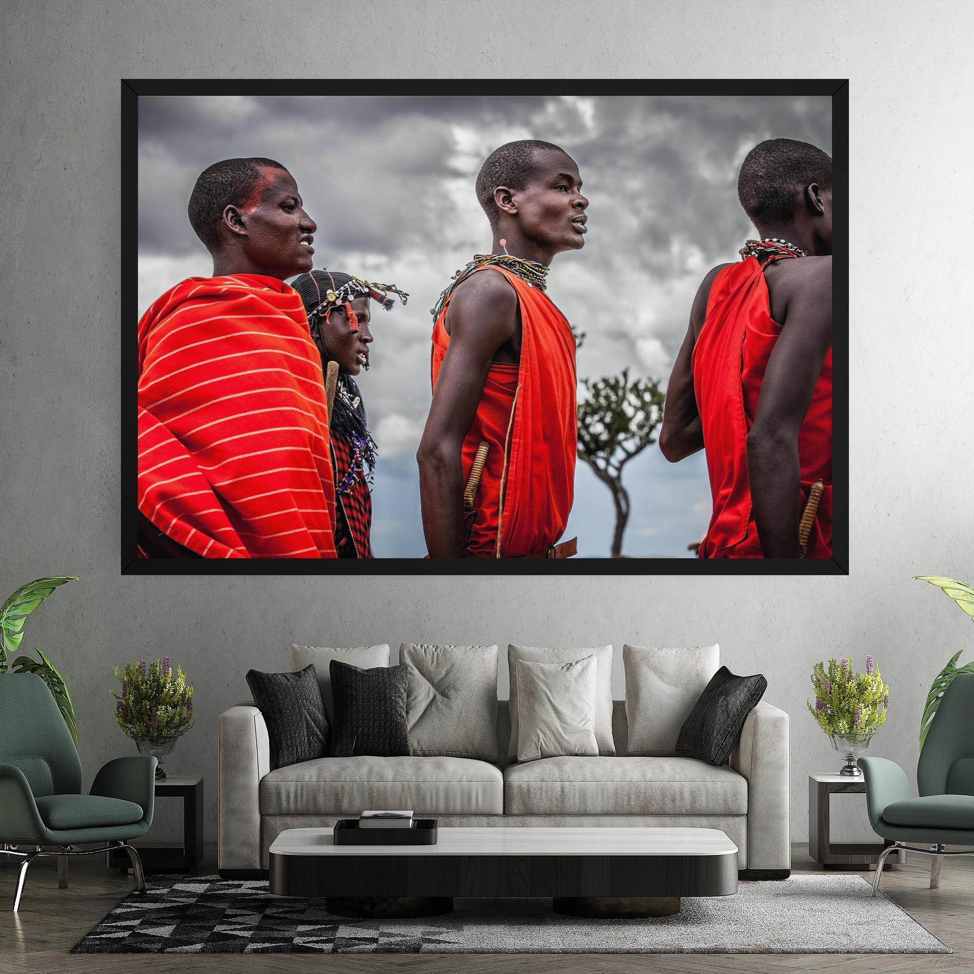 Vászonkép Red African Clothes mockup 7