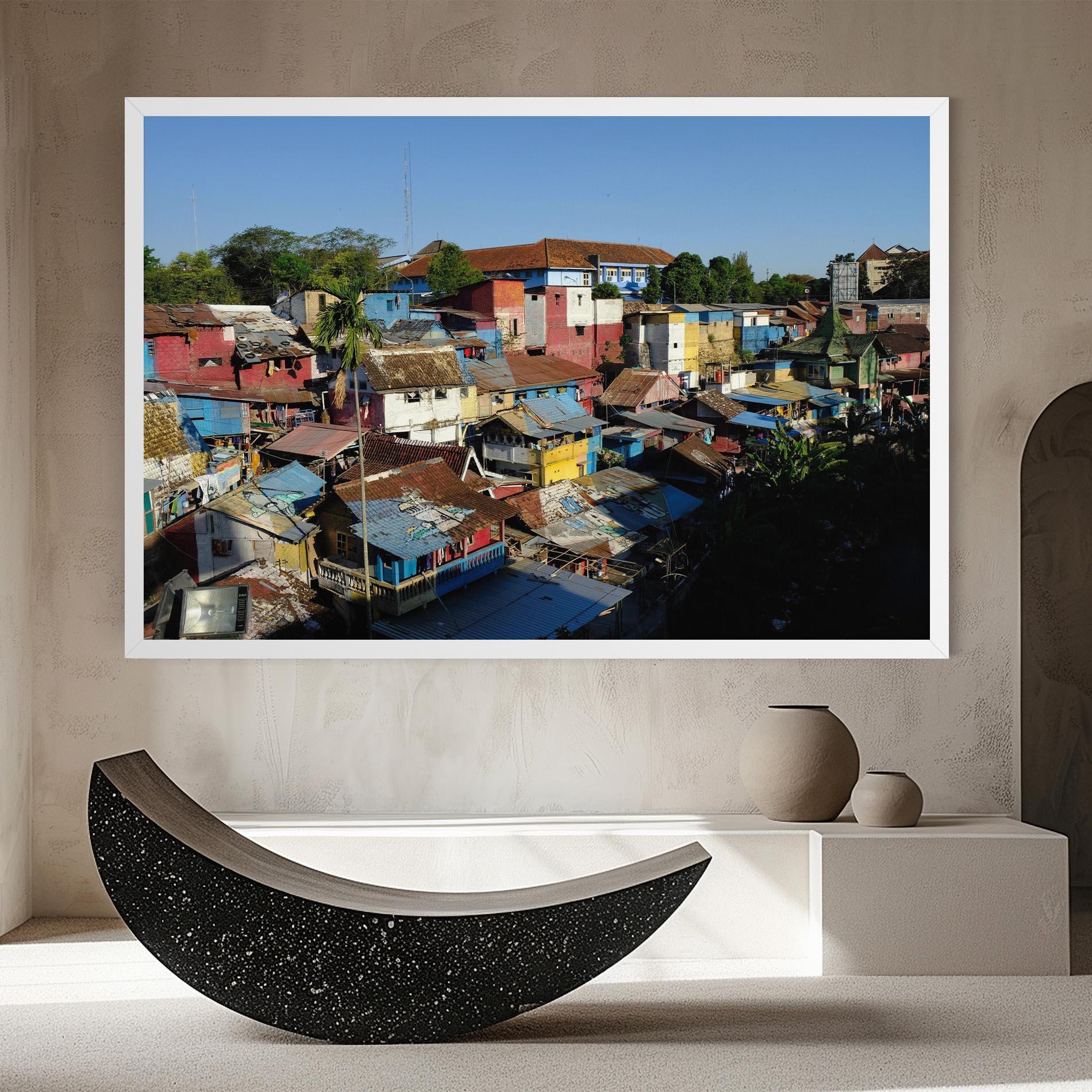 Vászonkép Slum Building mockup 8