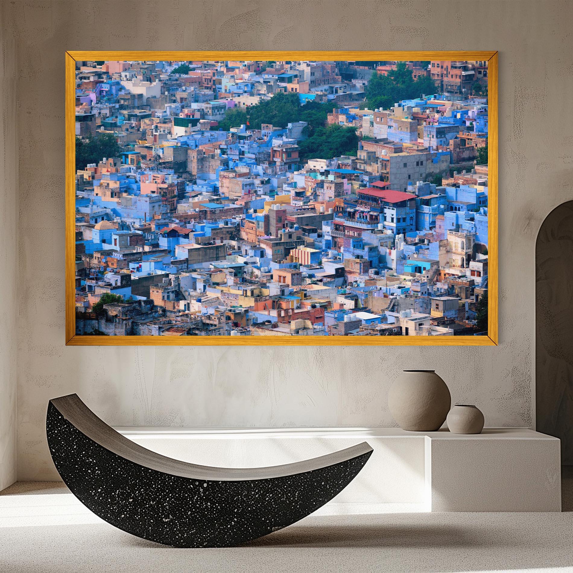 Vászonkép Blue City India mockup 8
