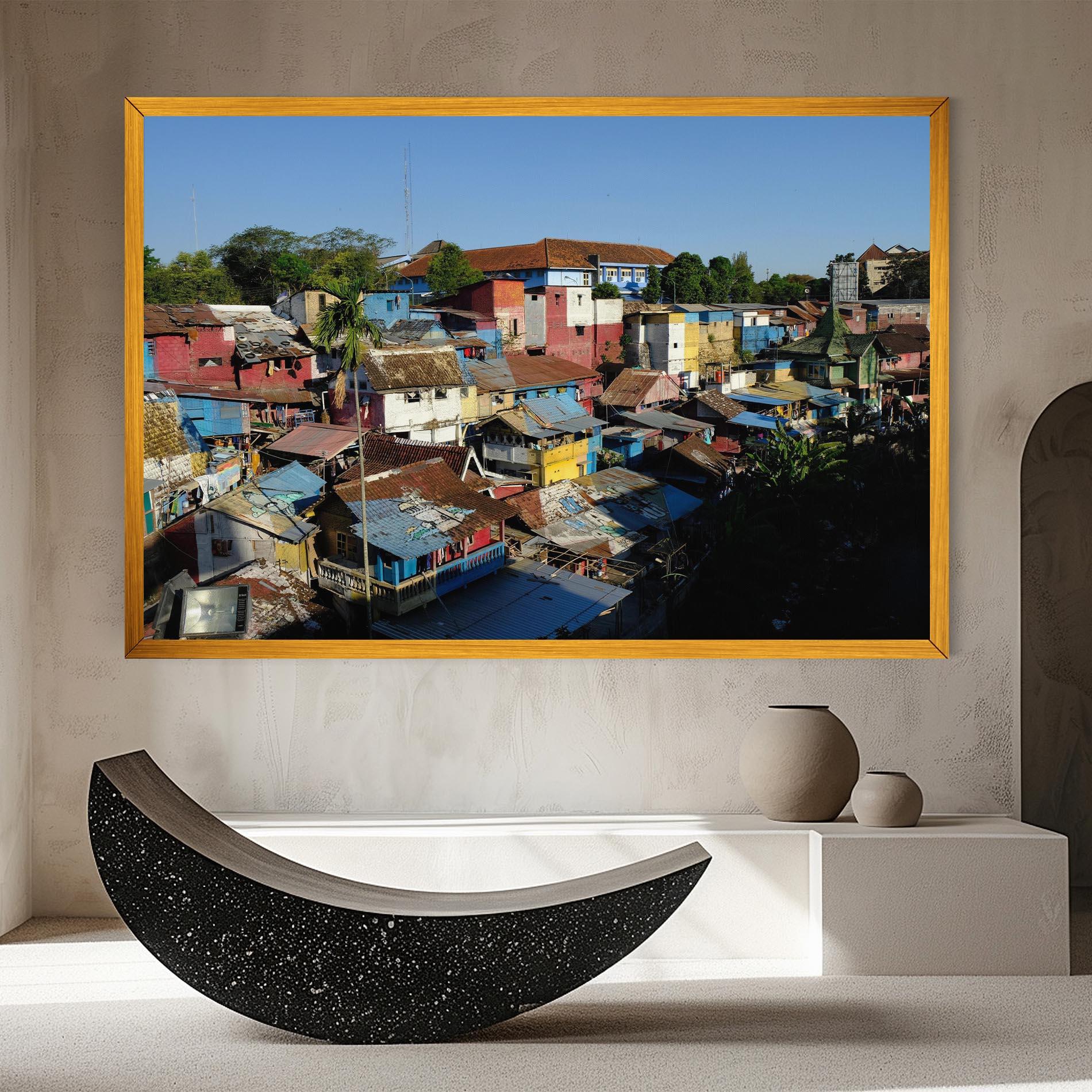 Vászonkép Slum Building mockup 8