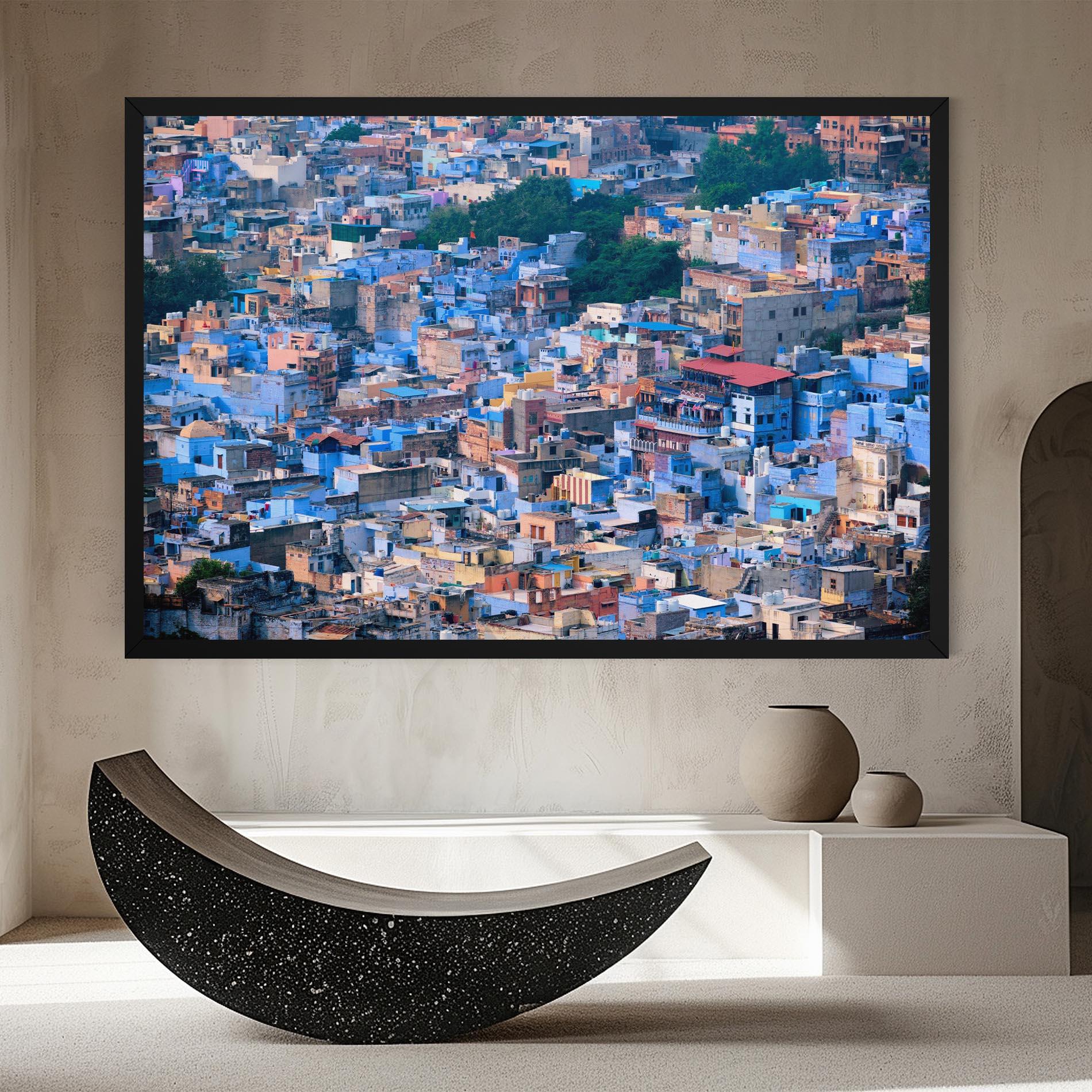 Vászonkép Blue City India mockup 8