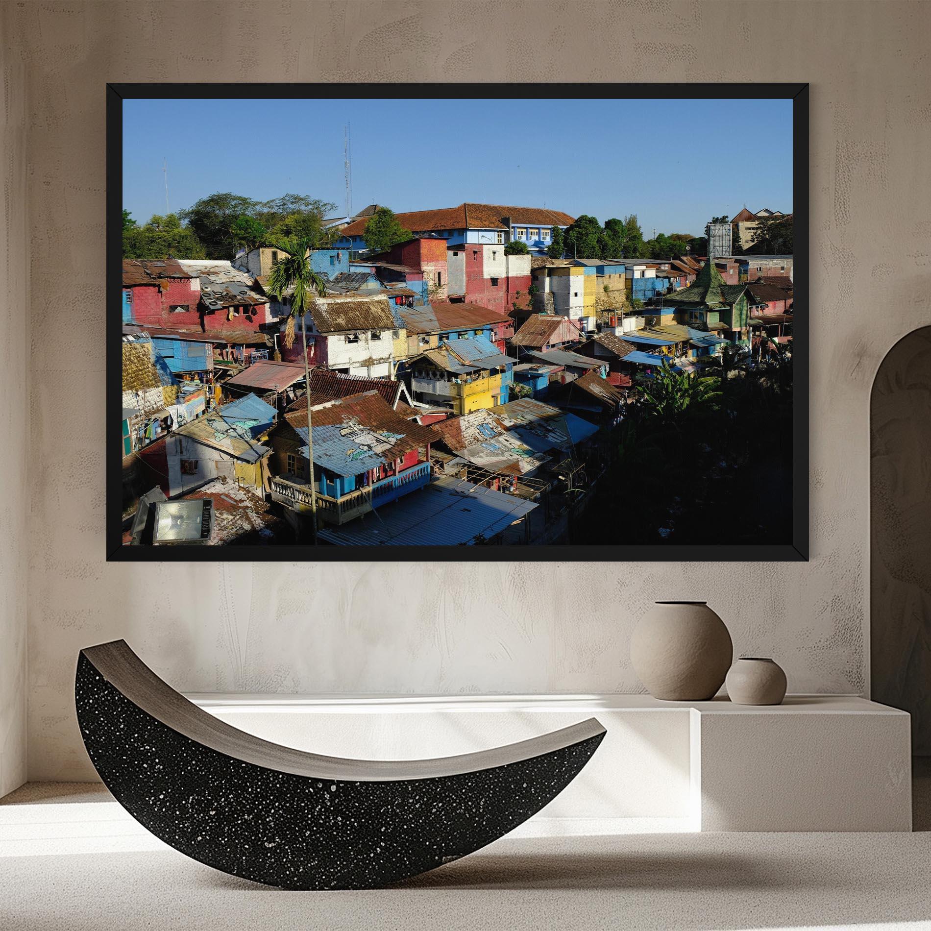 Vászonkép Slum Building mockup 8