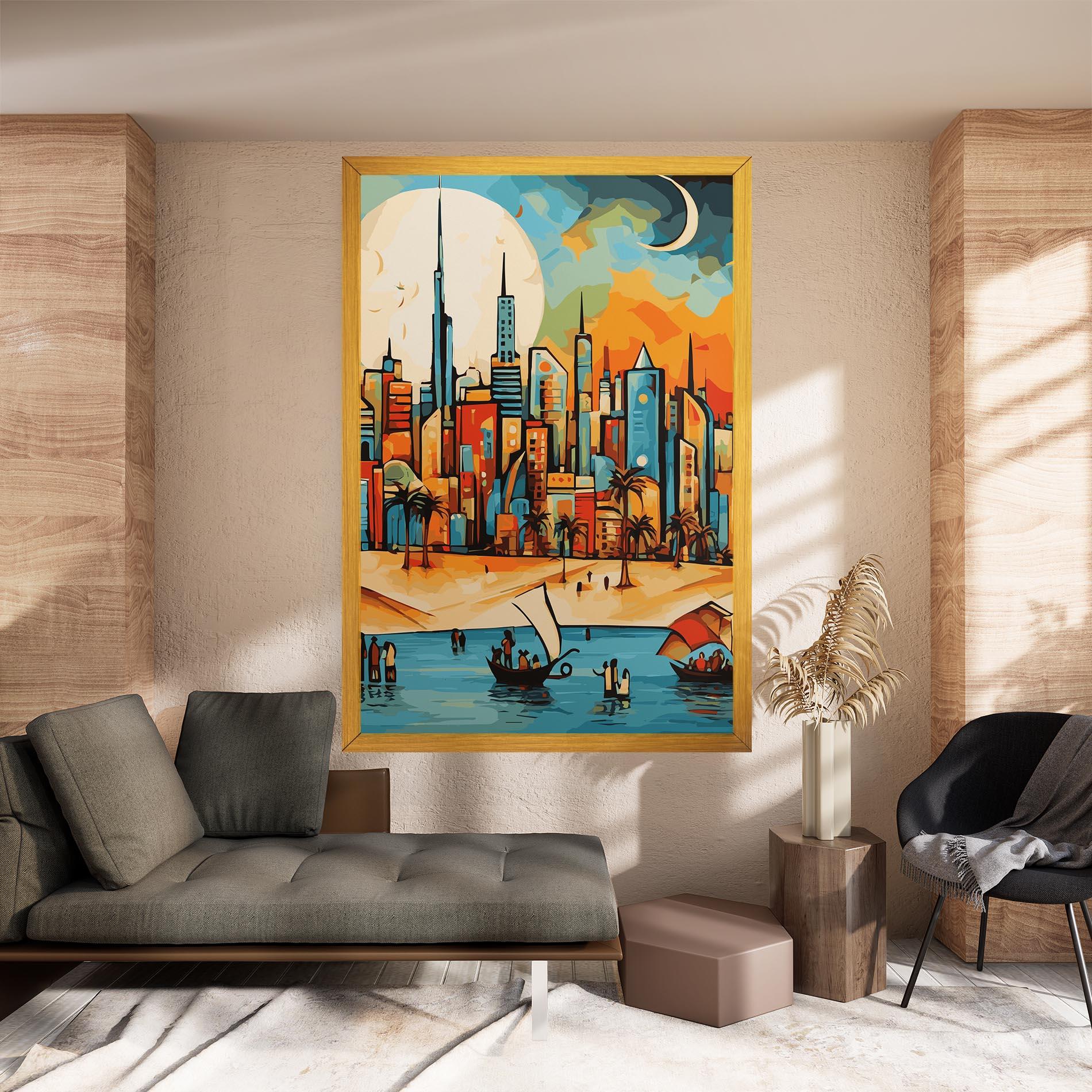 Vászonkép African Moon mockup 8