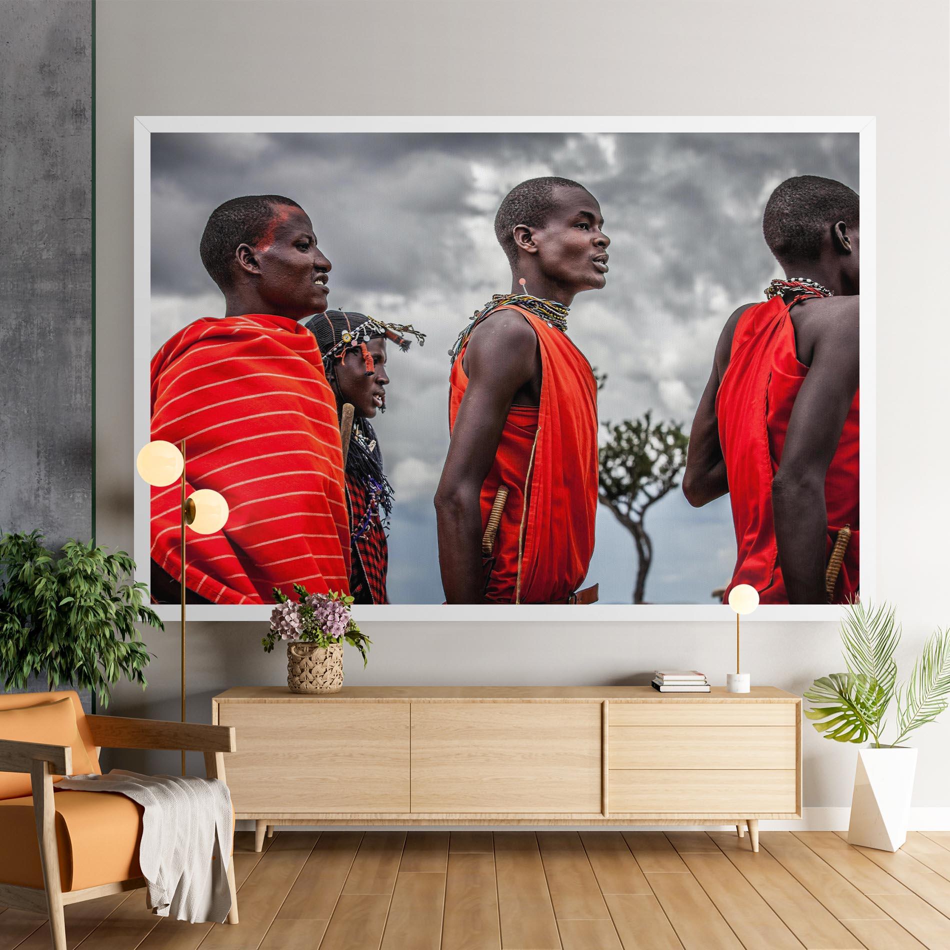 Vászonkép Red African Clothes mockup 9