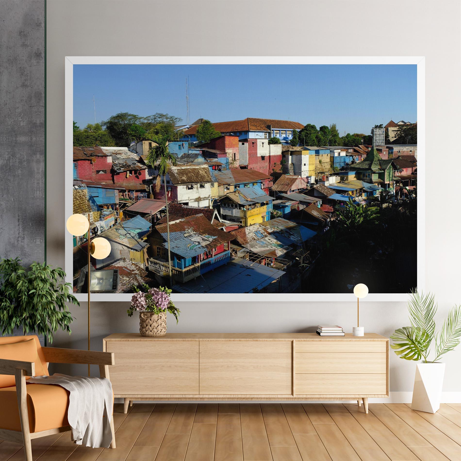 Vászonkép Slum Building mockup 9