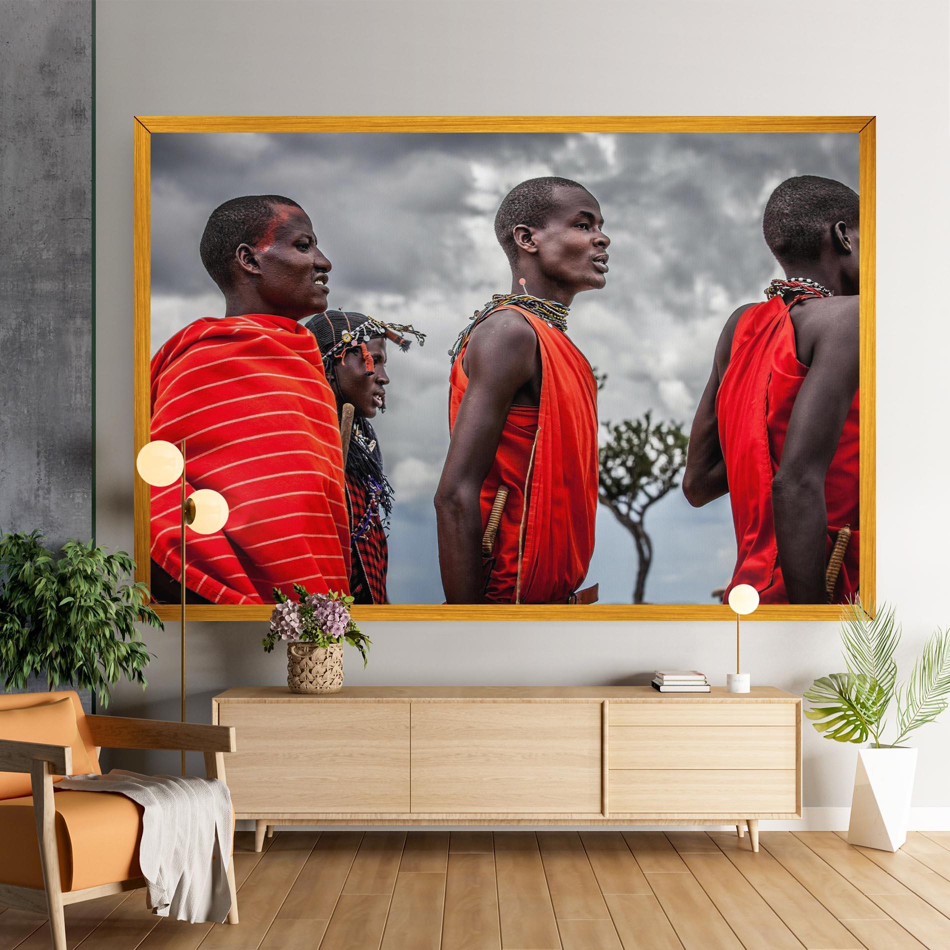 Vászonkép Red African Clothes mockup 9