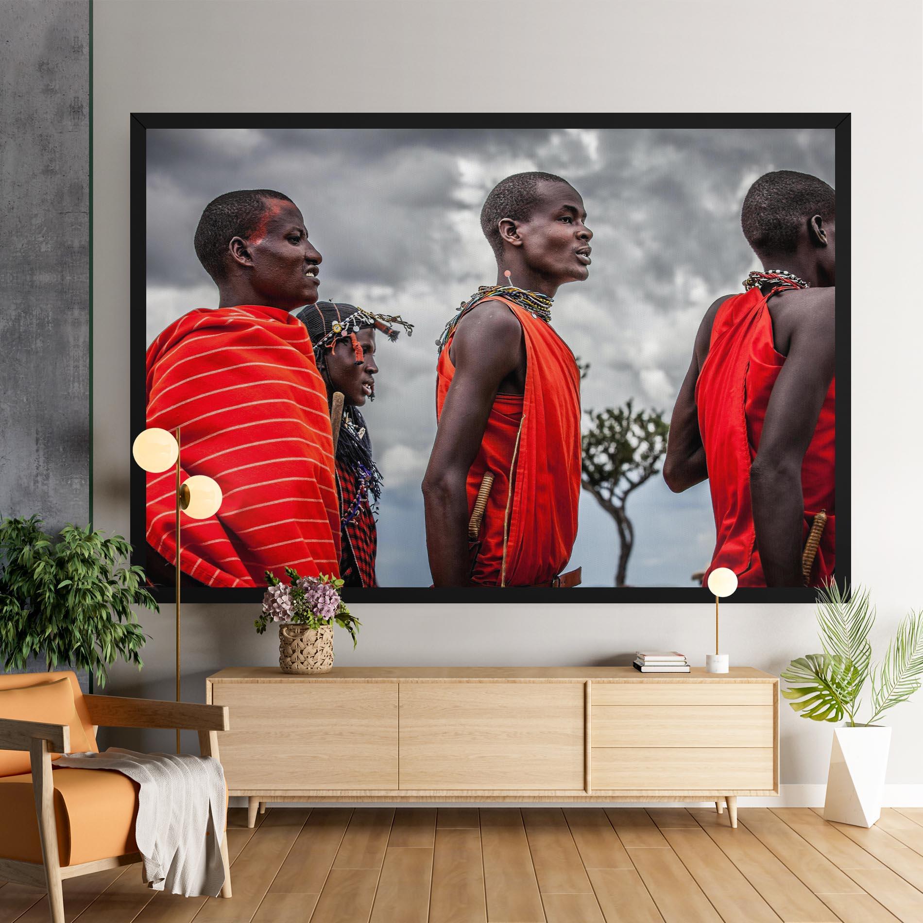 Vászonkép Red African Clothes mockup 9