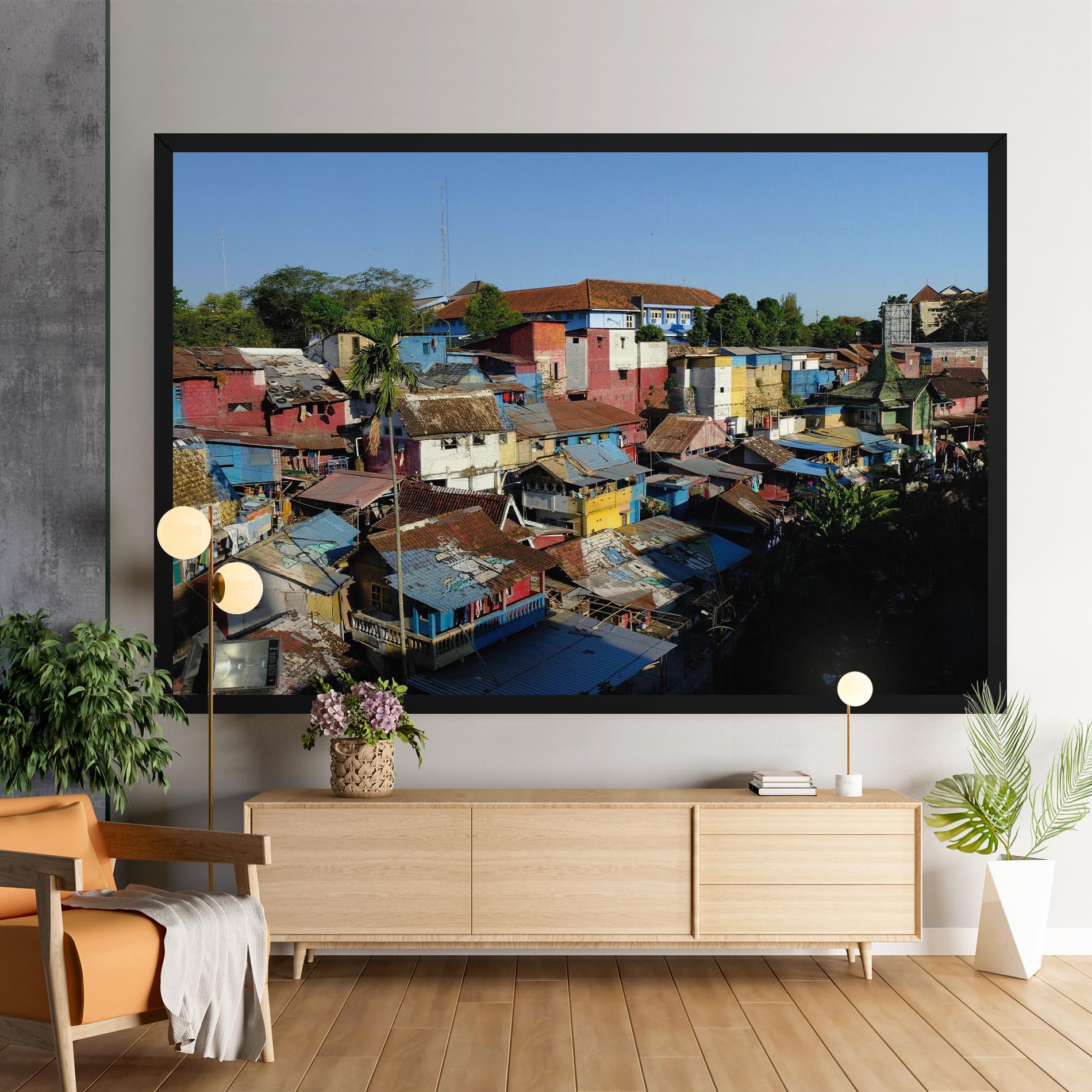 Vászonkép Slum Building mockup 9