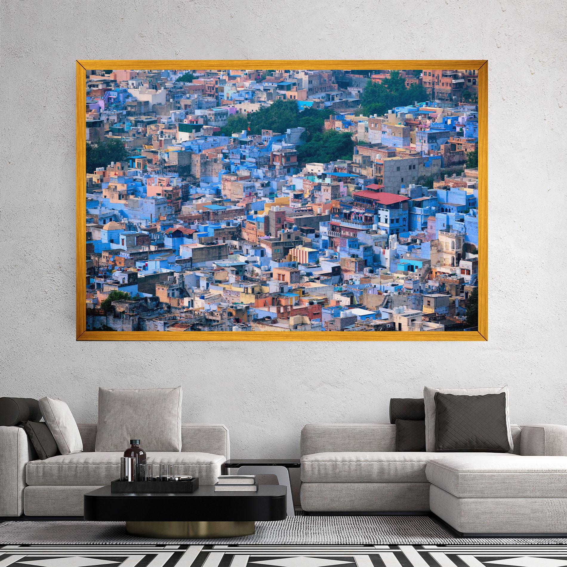 Vászonkép Blue City India mockup 2